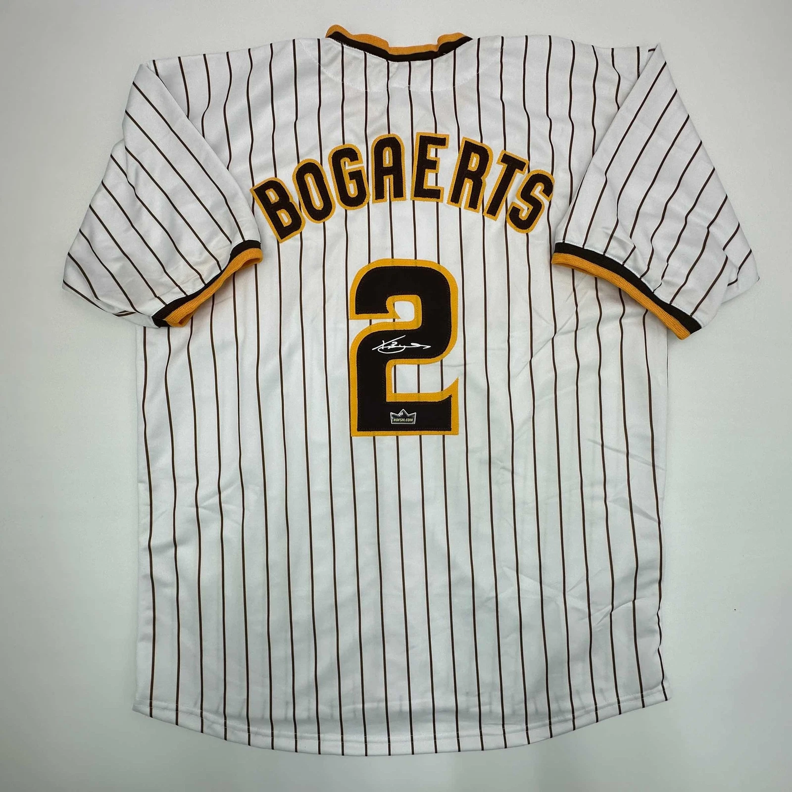 Facsimile Autographed Xander Bogaerts San Diego Pinstripe Reprint Jersey Mens XL