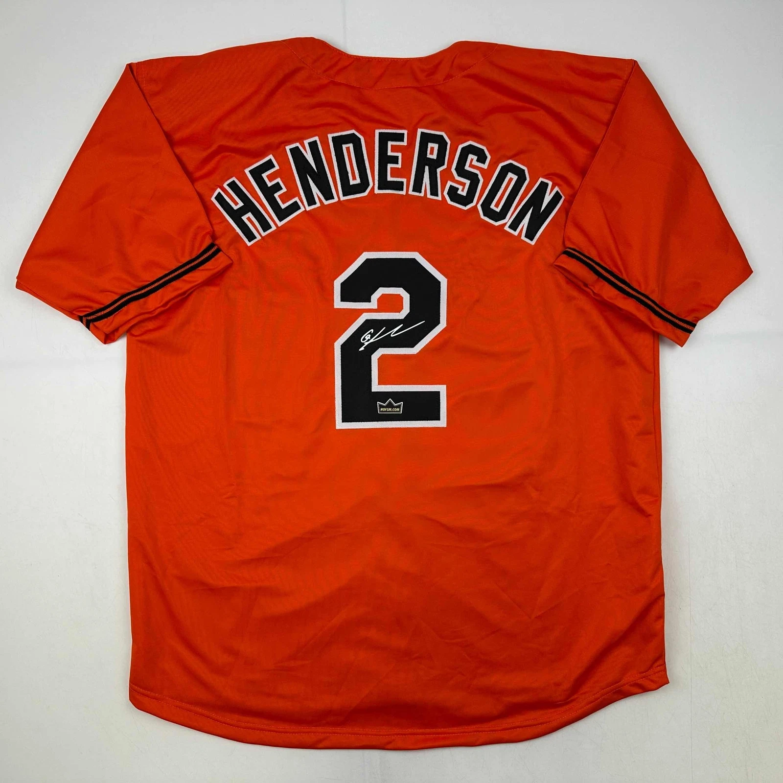 Facsimile Autographed Gunnar Henderson Baltimore Orange Reprint Jersey Men's XL