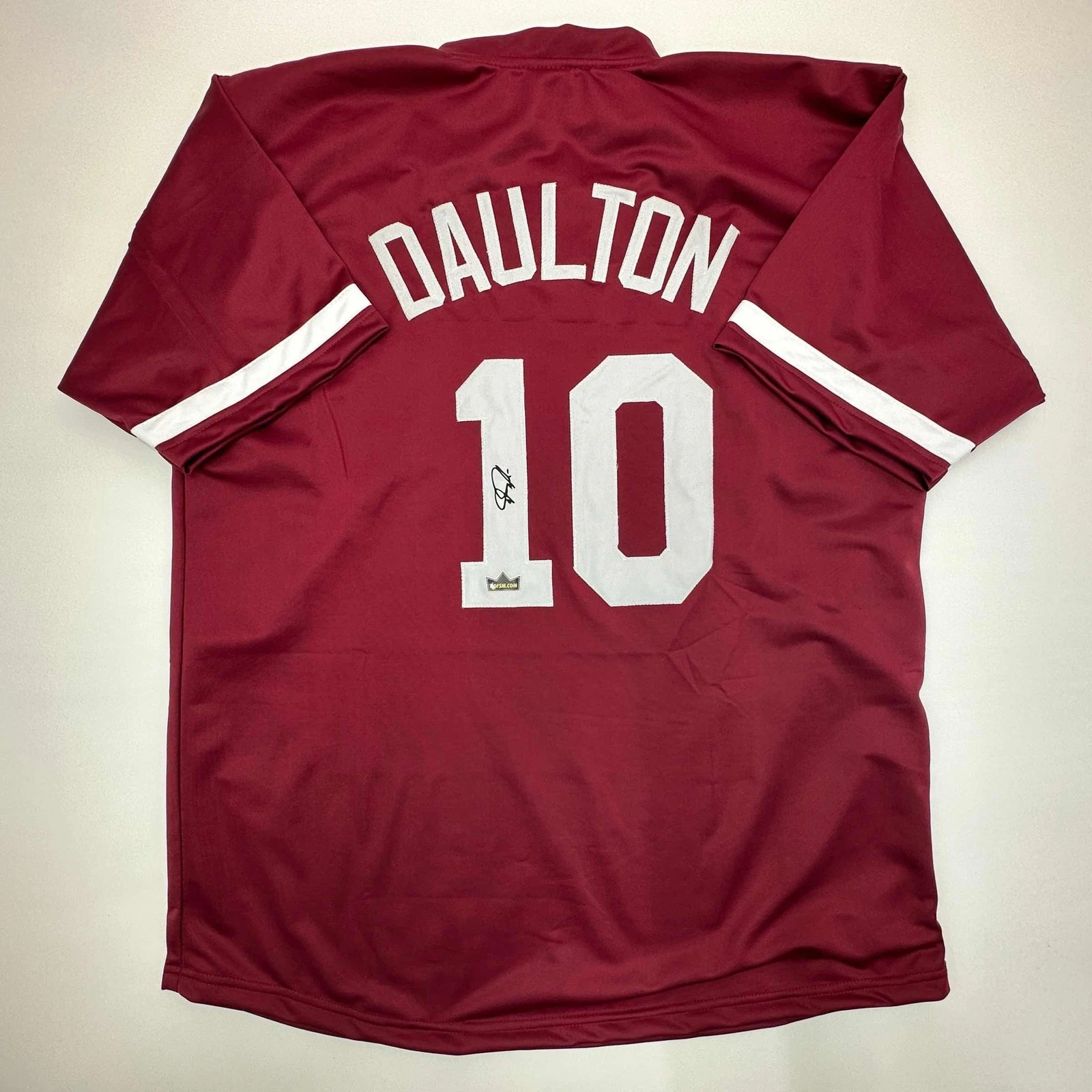 Facsimile Autographed Darren Daulton Philadelphia Maroon Reprint Jersey Men's XL