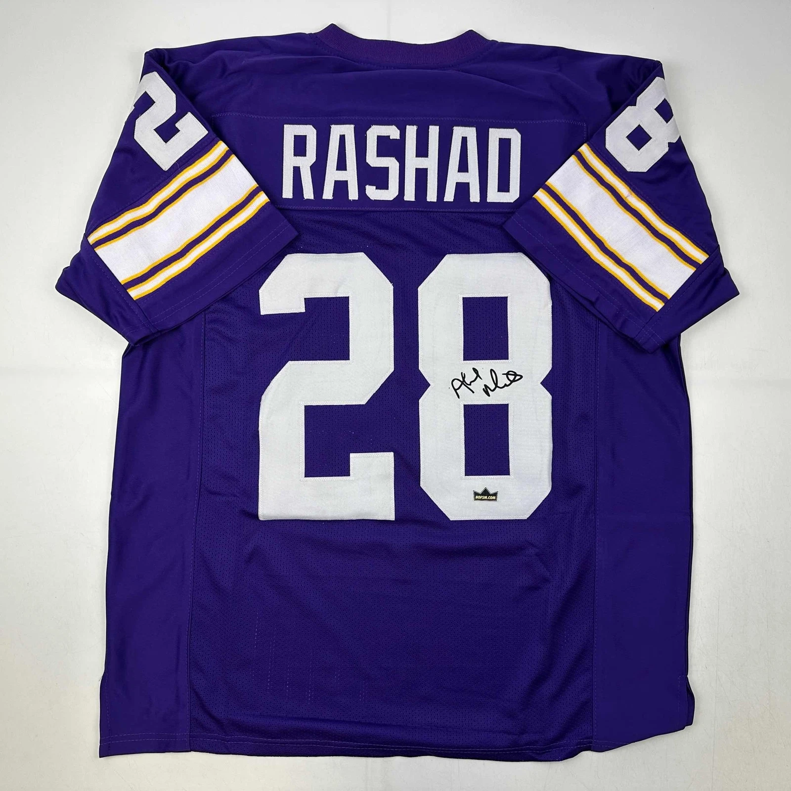 Facsimile Autographed Ahmad Rashad Minnesota Purple Reprint Jersey Size Men's XL