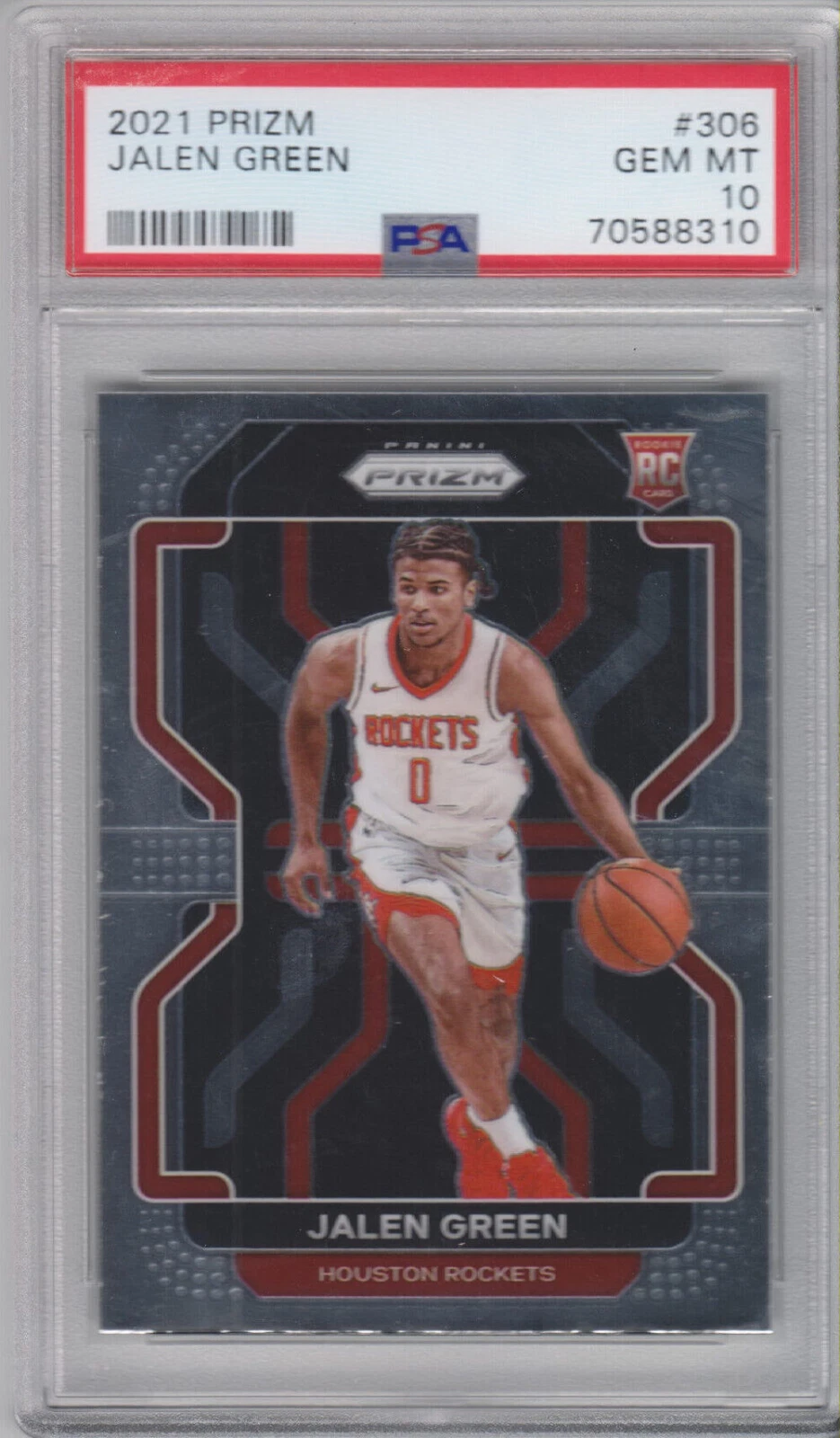 Graded 2021 Panini Prizm Jalen Green #306 Rookie RC Basketball Card PSA 10 Gem