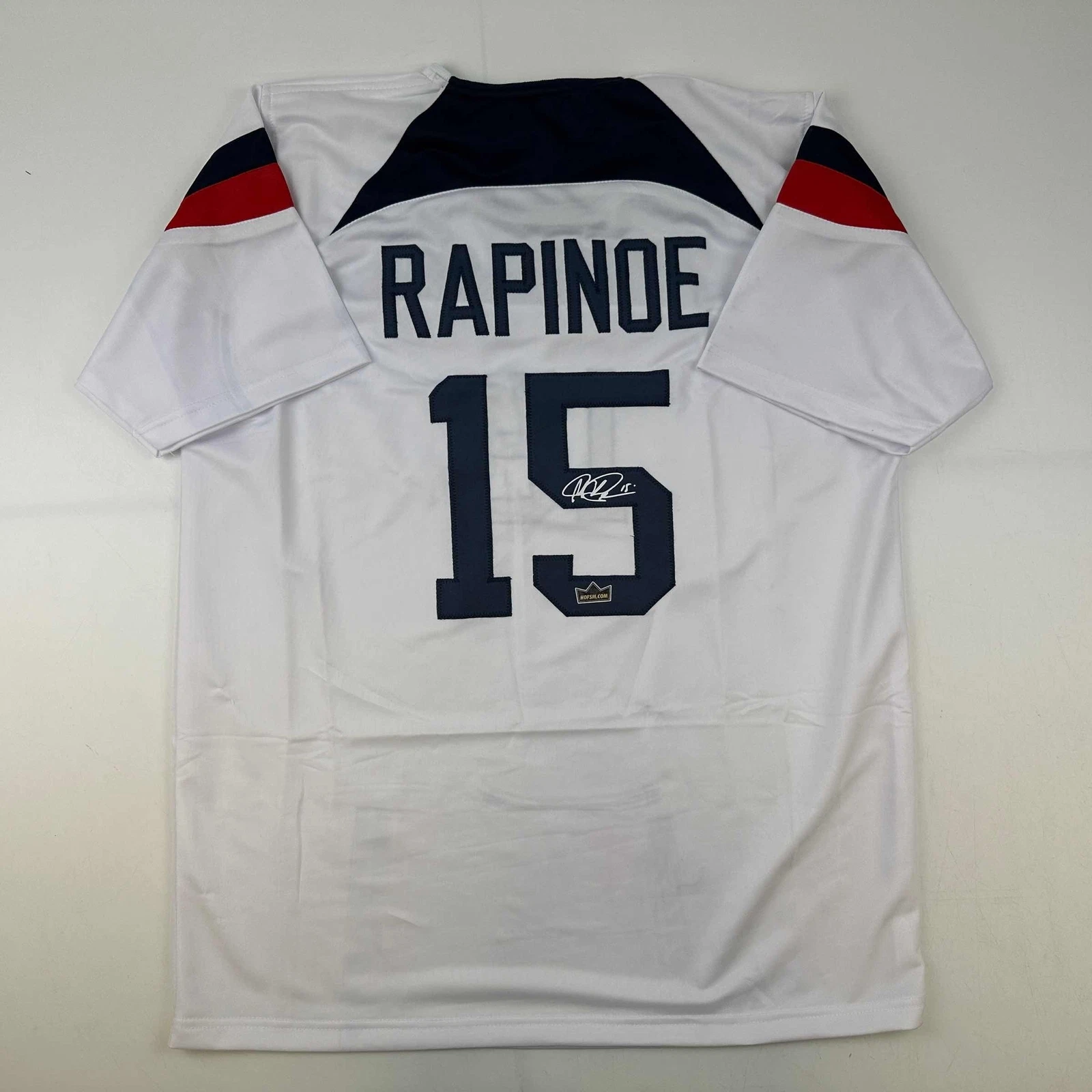 Facsimile Autographed Megan Rapinoe United States USA White Reprint Jersey XL