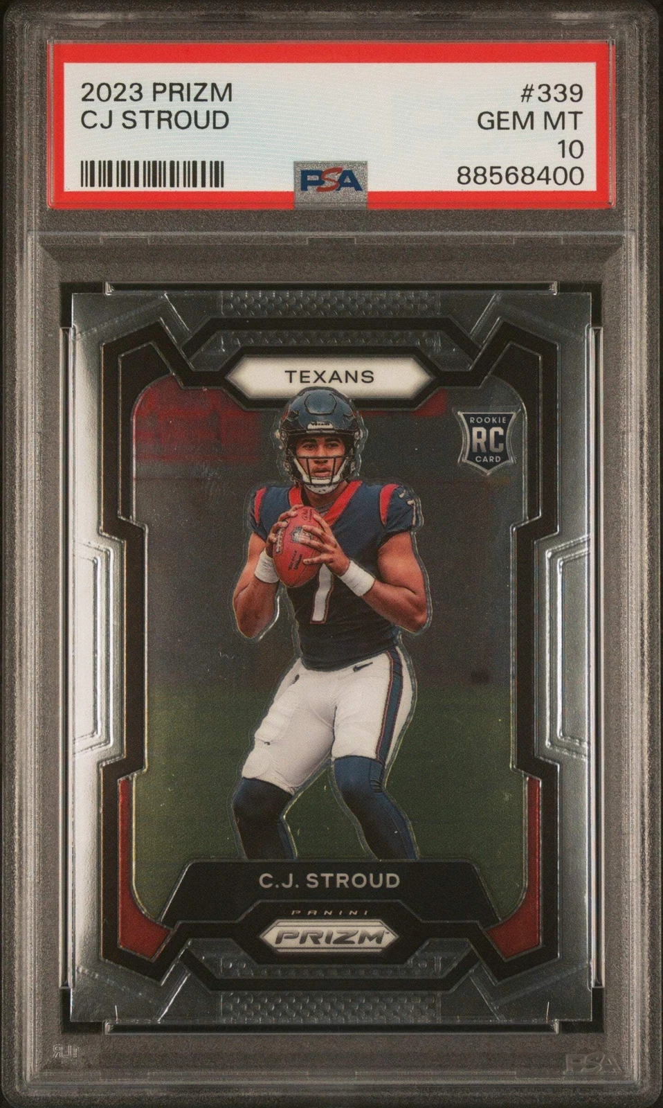 Graded 2023 Panini Prizm C.J. Stroud #339 Rookie RC Football Card PSA 10 Gem