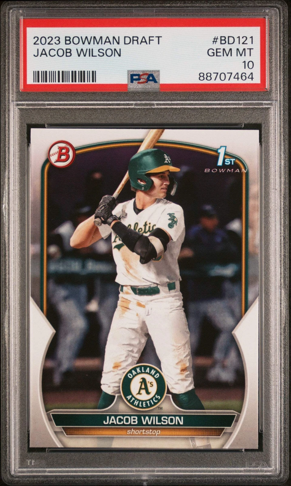 Graded 2023 Topps Bowman Draft Jacob Wilson #BD121 Rookie Baseball Card PSA 10