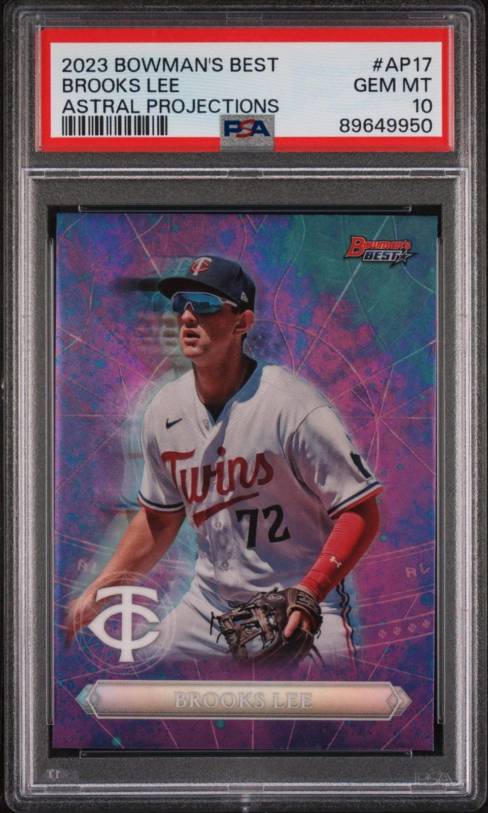 Graded 2023 Bowmans Best Brooks Lee #AP17 Astral Projection Baseball Card PSA 10