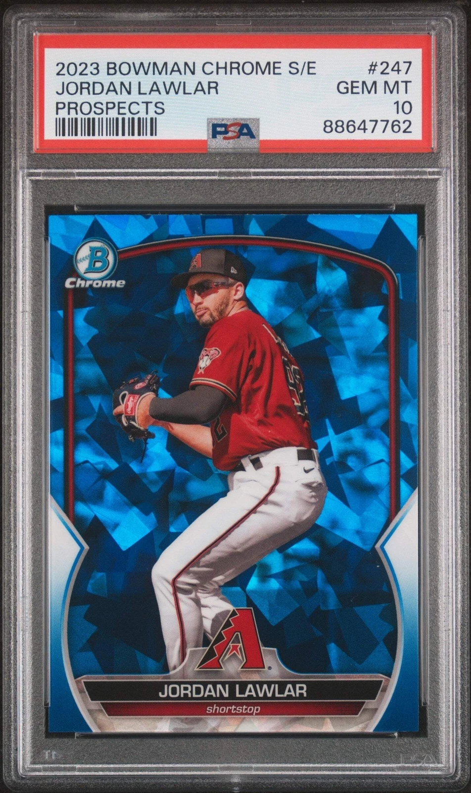 Graded 2023 Topps Bowman Chrome S/E Jordan Lawler #247 RC Baseball Card PSA 10