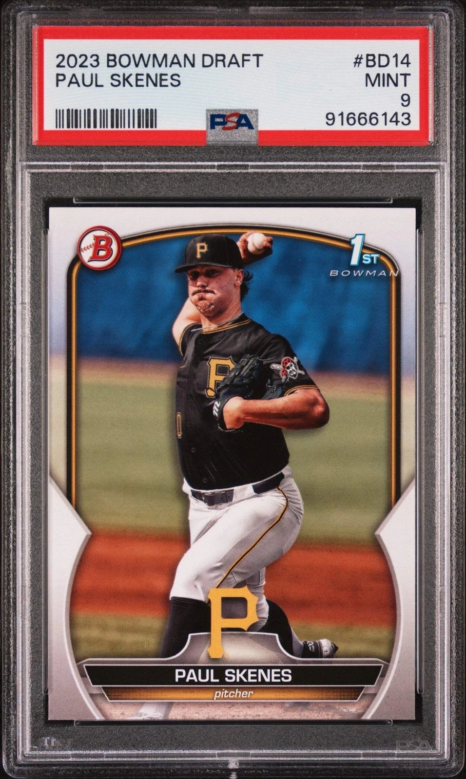 Graded 2023 Topps Bowman Draft Paul Skenes #BD14 Rookie RC Baseball Card PSA 9