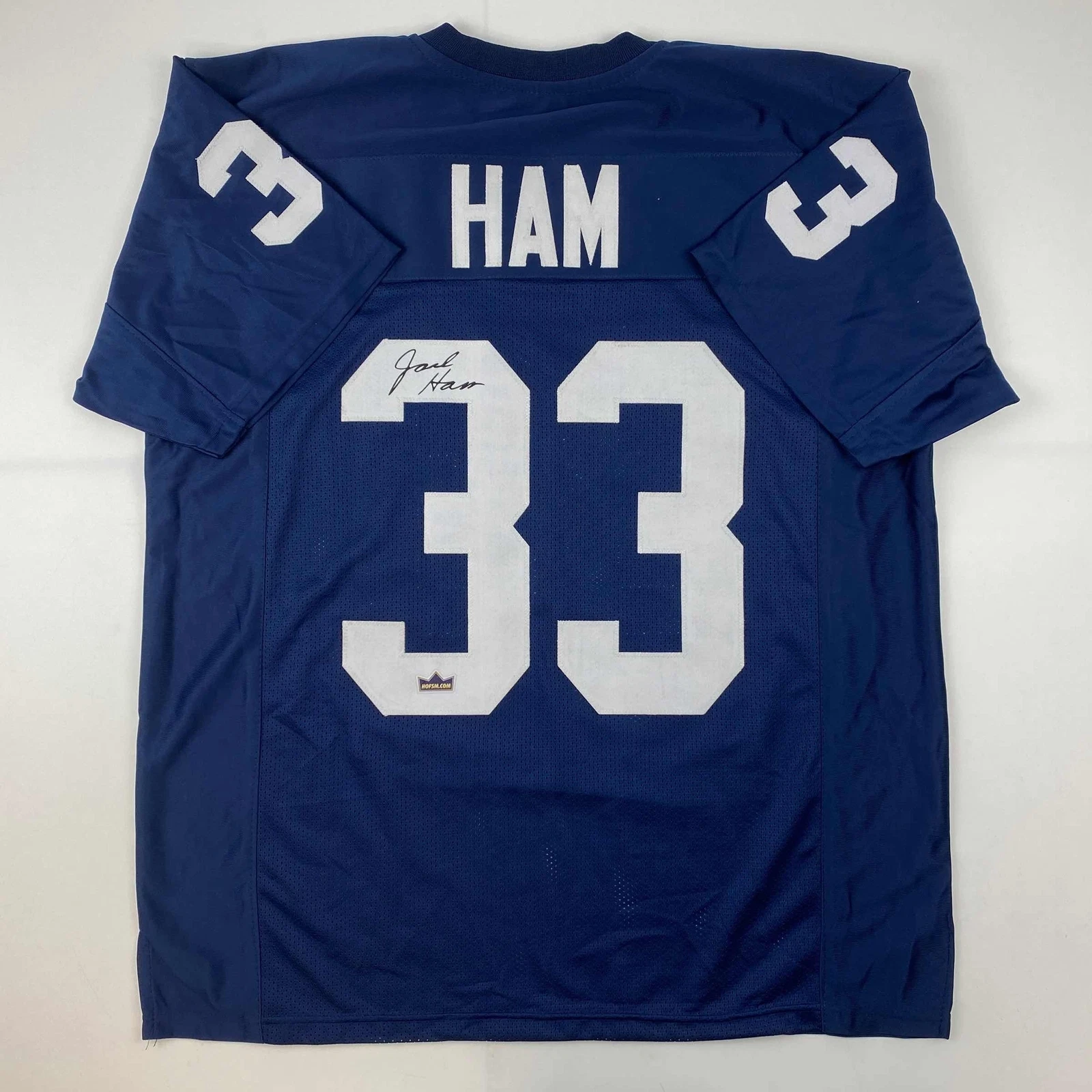 Facsimile Autographed Jack Ham Penn State Blue Reprint Jersey Size Men's XL