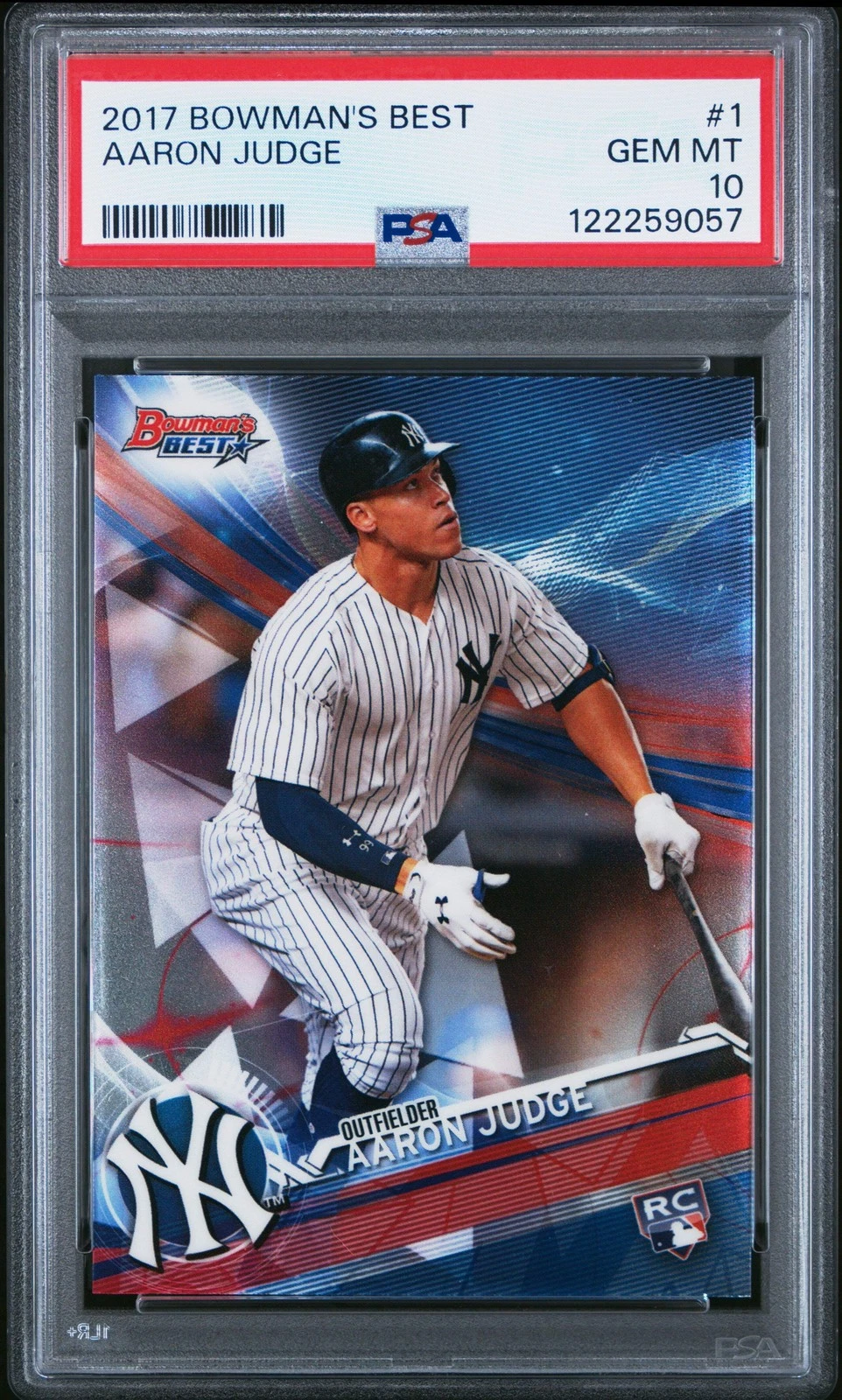 Graded 2017 Topps Bowmans Best Aaron Judge #1 Rookie RC Baseball Card PSA 10