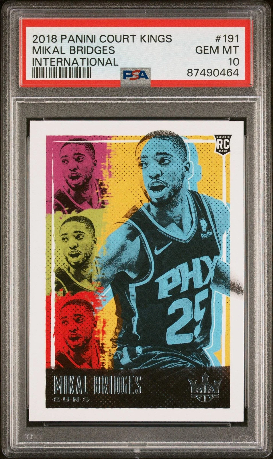 Graded 2018 Court Kings Mikal Bridges #191 International  Basketball Card PSA 10
