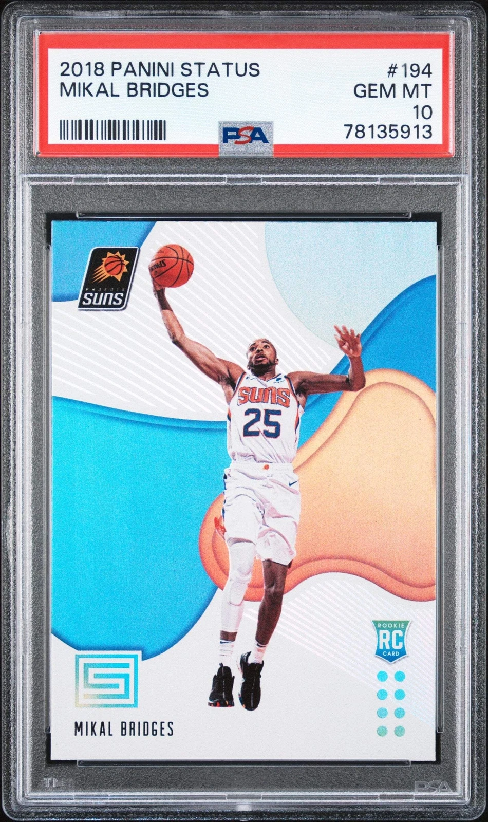 Graded 2018 Panini Status Mikal Bridges #194 Rookie RC Basketball Card PSA 10