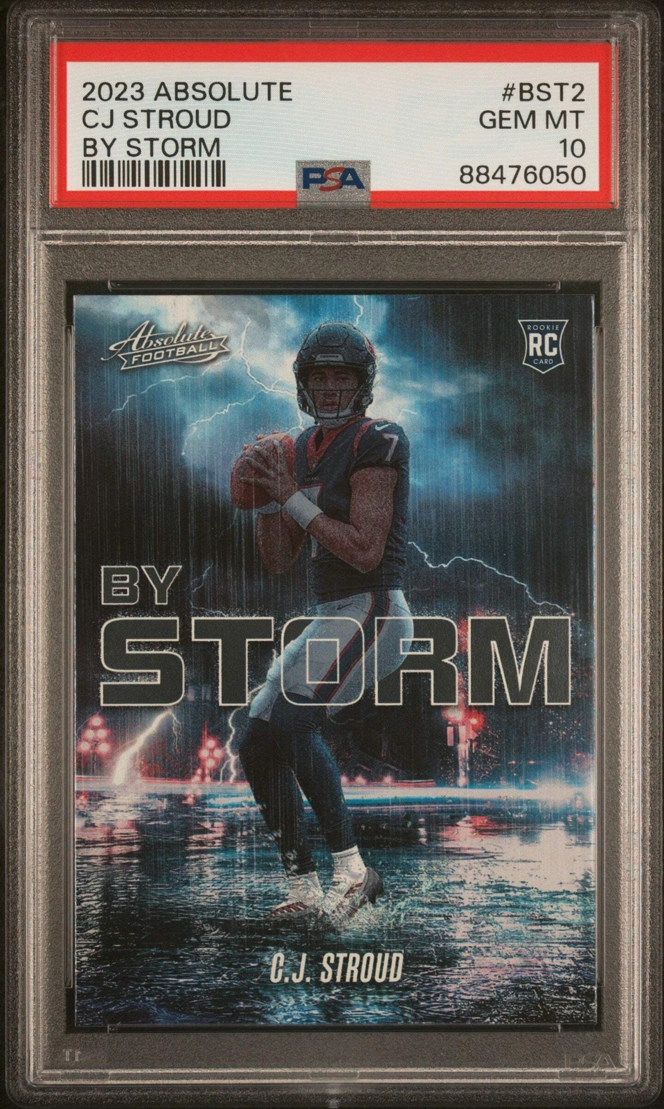 Graded 2023 Panini Absolute CJ Stroud #BST2 By Storm Rookie Football Card PSA 10
