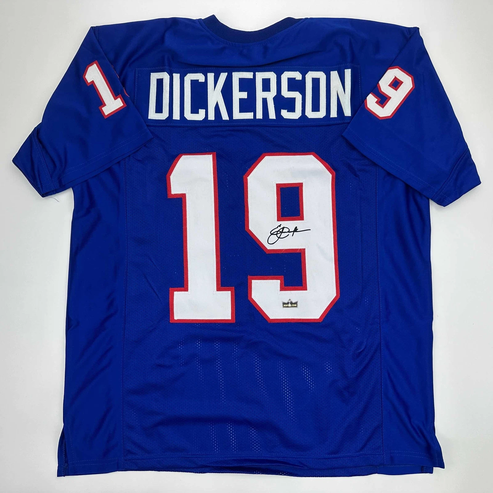Facsimile Autographed Eric Dickerson SMU Blue Reprint Jersey Size Men's XL