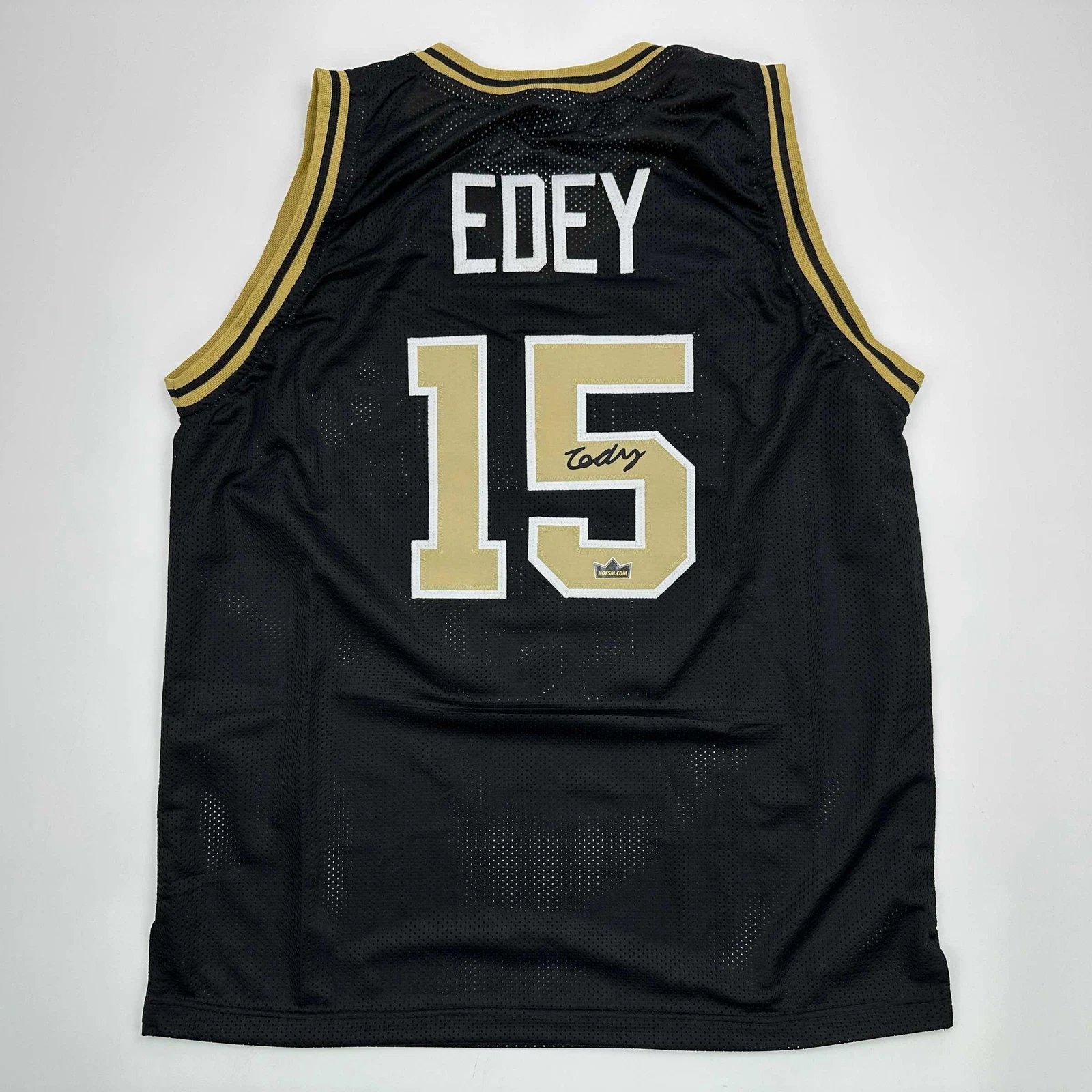 Facsimile Autographed Zach Edey Purdue Black Reprint Jersey Size Men's XL