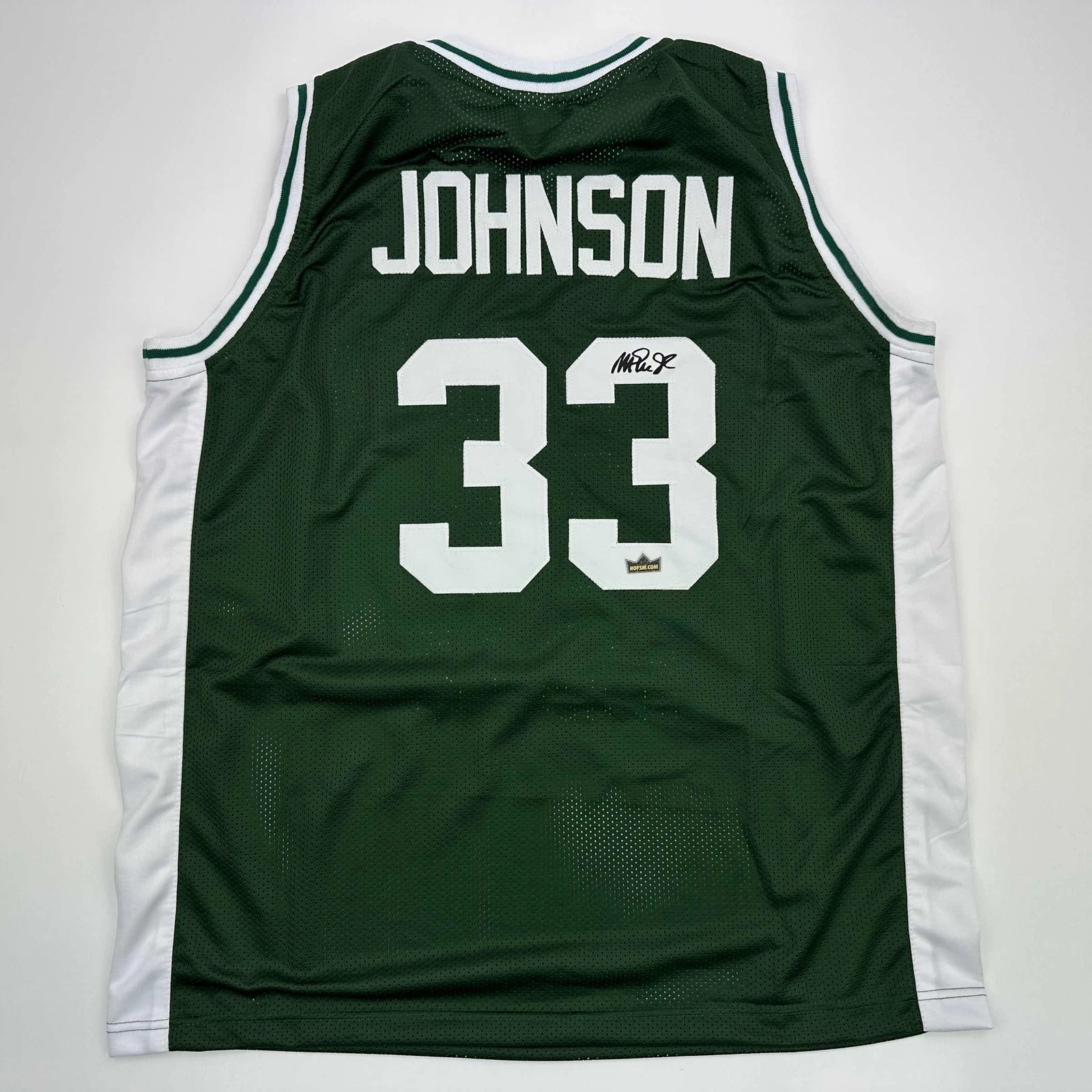 Facsimile Autographed Earvin Magic Johnson Michigan State Reprint Jersey Mens XL