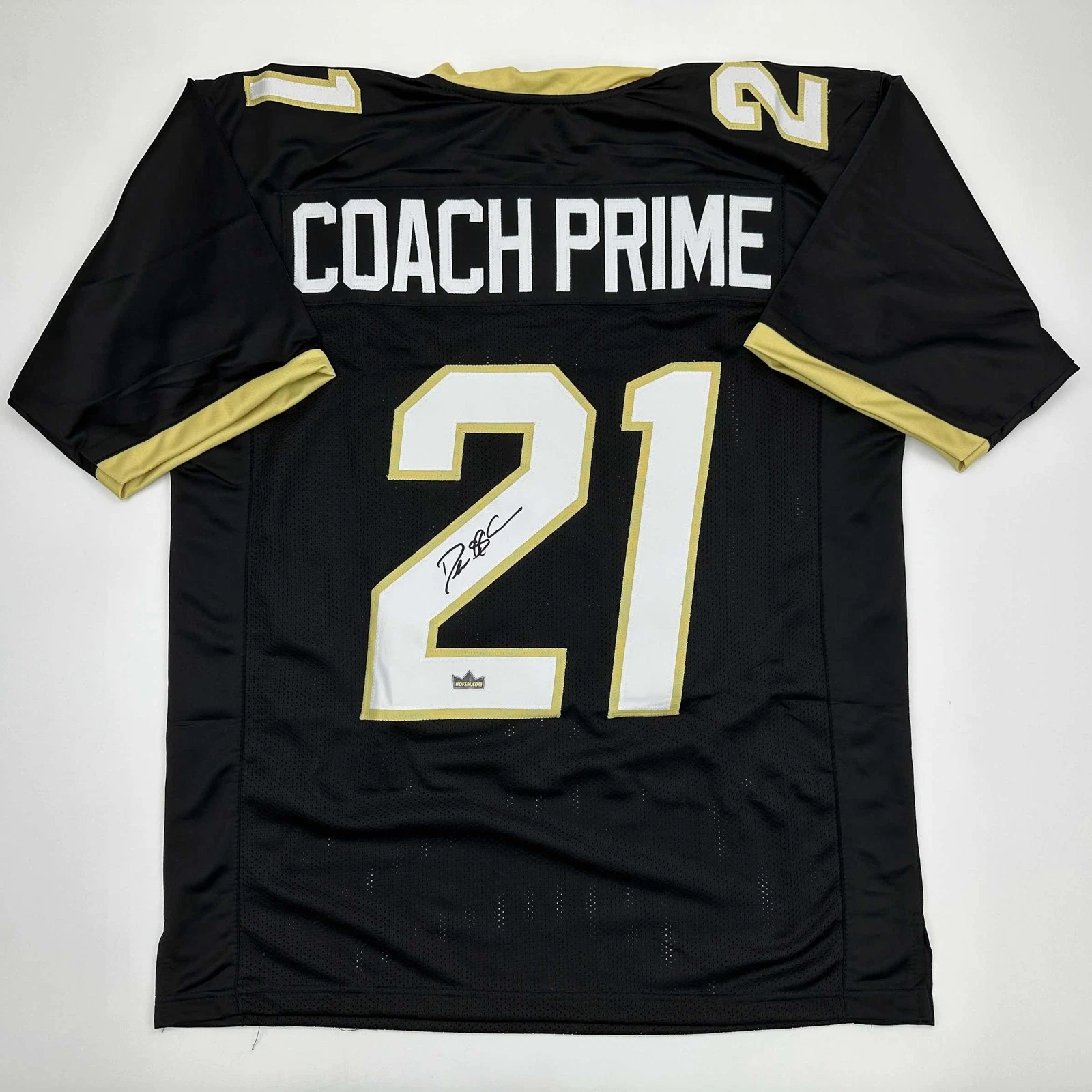 Facsimile Autographed Coach Prime Deion Sanders Colorado Reprint Jersey Men's XL