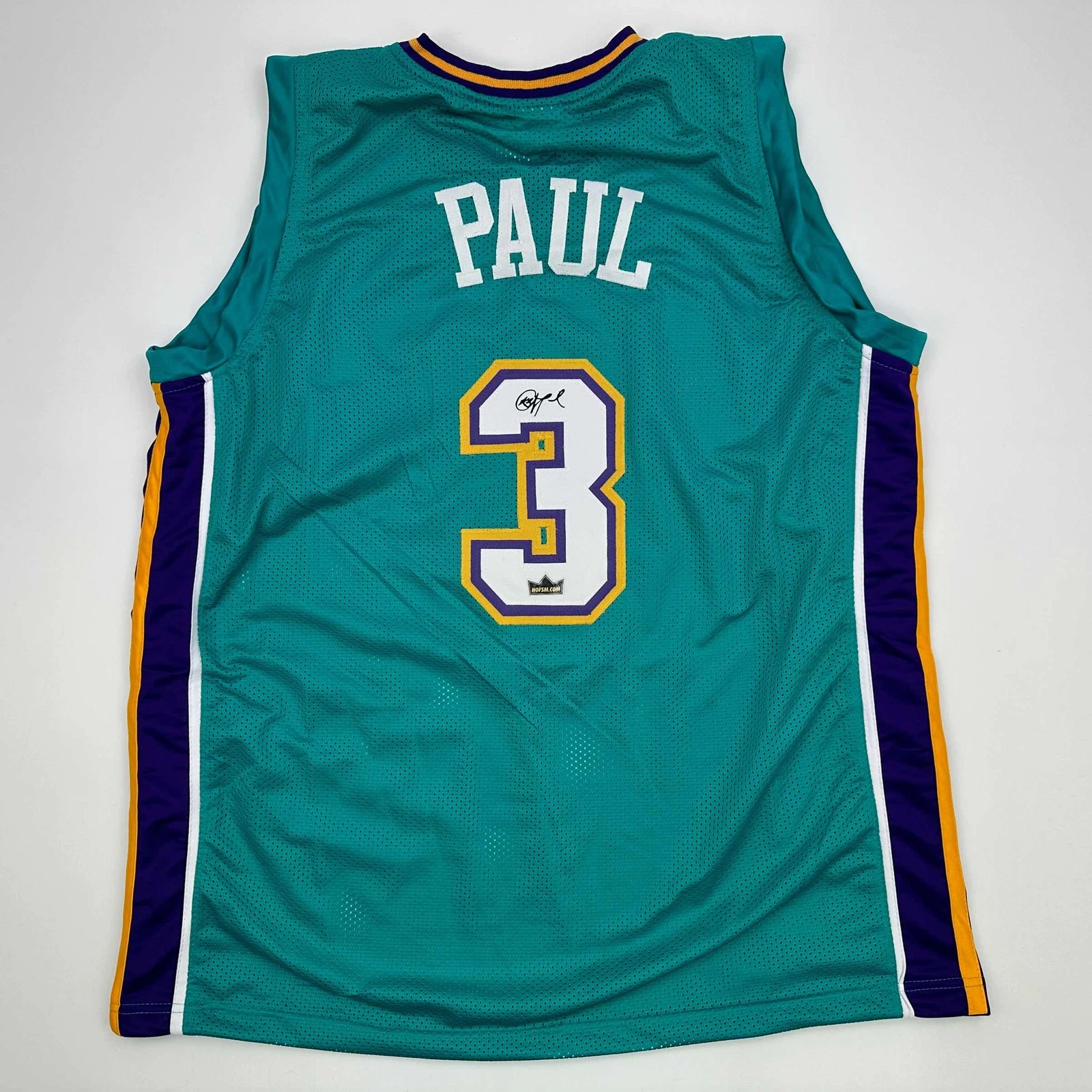 Facsimile Autographed Chris Paul New Orleans Teal Reprint Jersey Size Men's XL