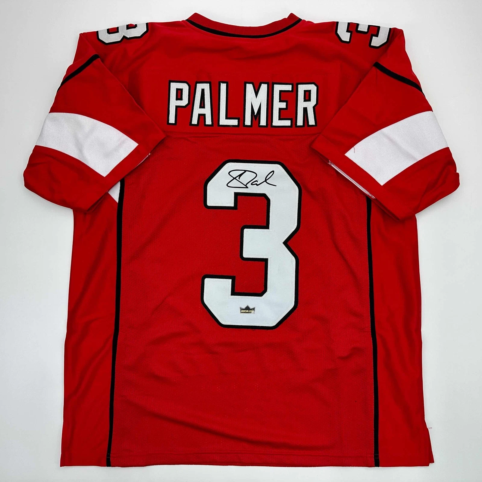 Facsimile Autographed Carson Palmer Arizona Red Reprint Jersey Size Men's XL