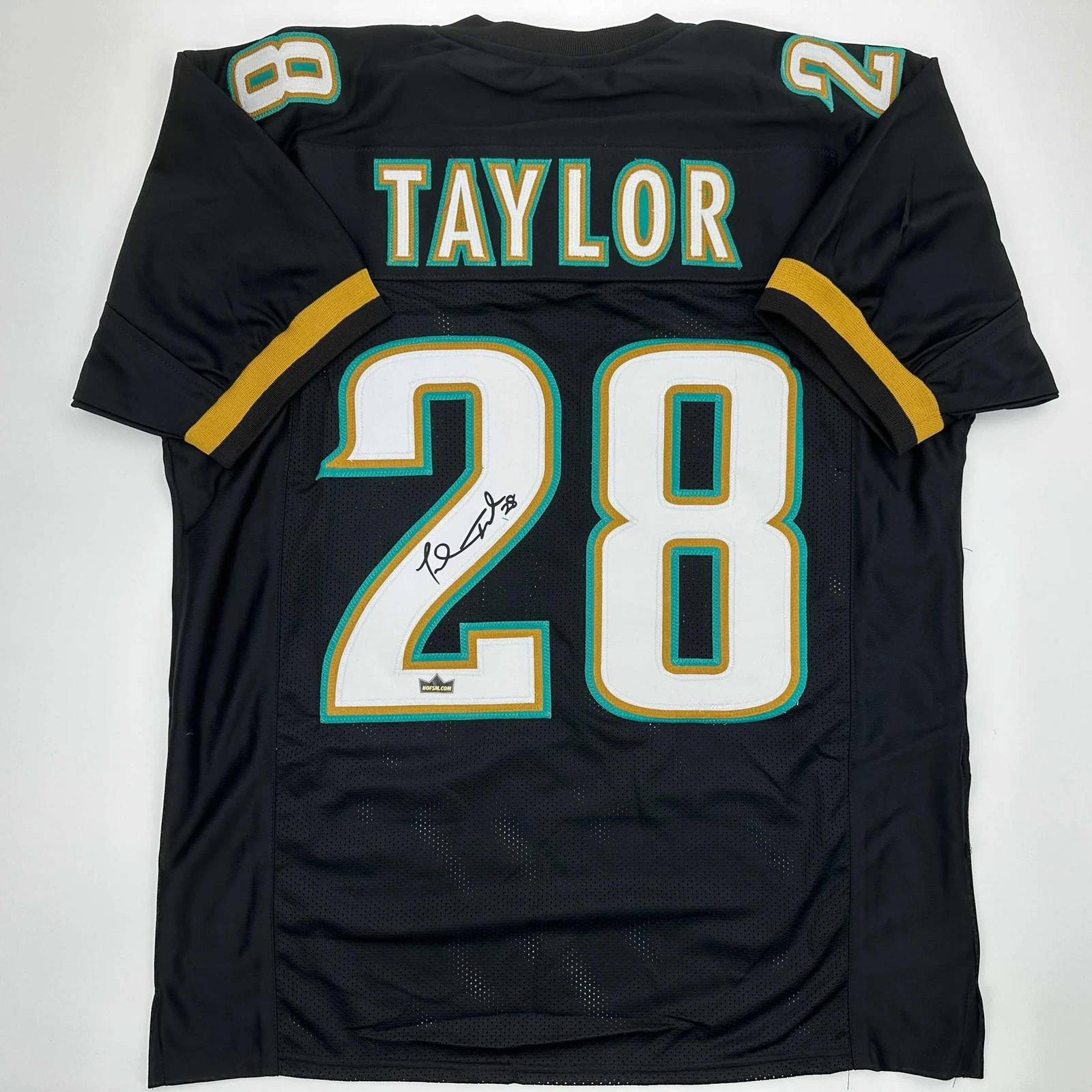 Facsimile Autographed Fred Taylor Jacksonville Black Reprint Jersey Size Mens XL
