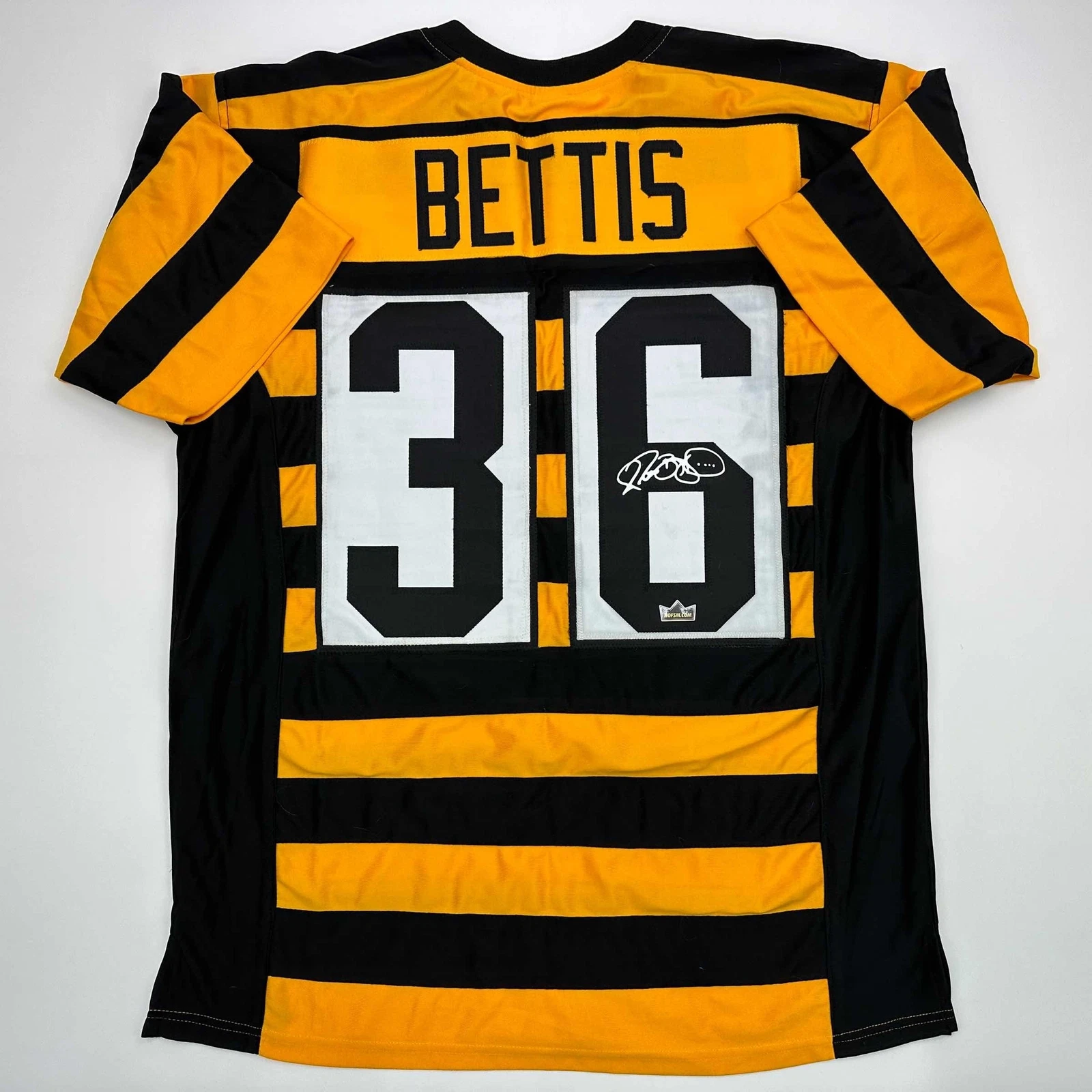 Facsimile Autographed Jerome Bettis Pittsburgh Bumble Bee Reprint Jersey Mens XL