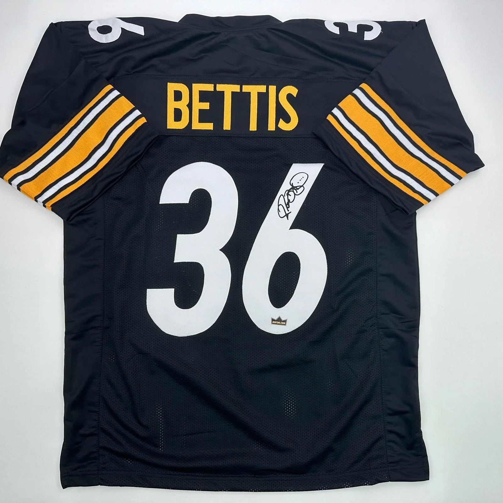 Facsimile Autographed Jerome Bettis Pittsburgh Black Reprint Jersey Size Mens XL