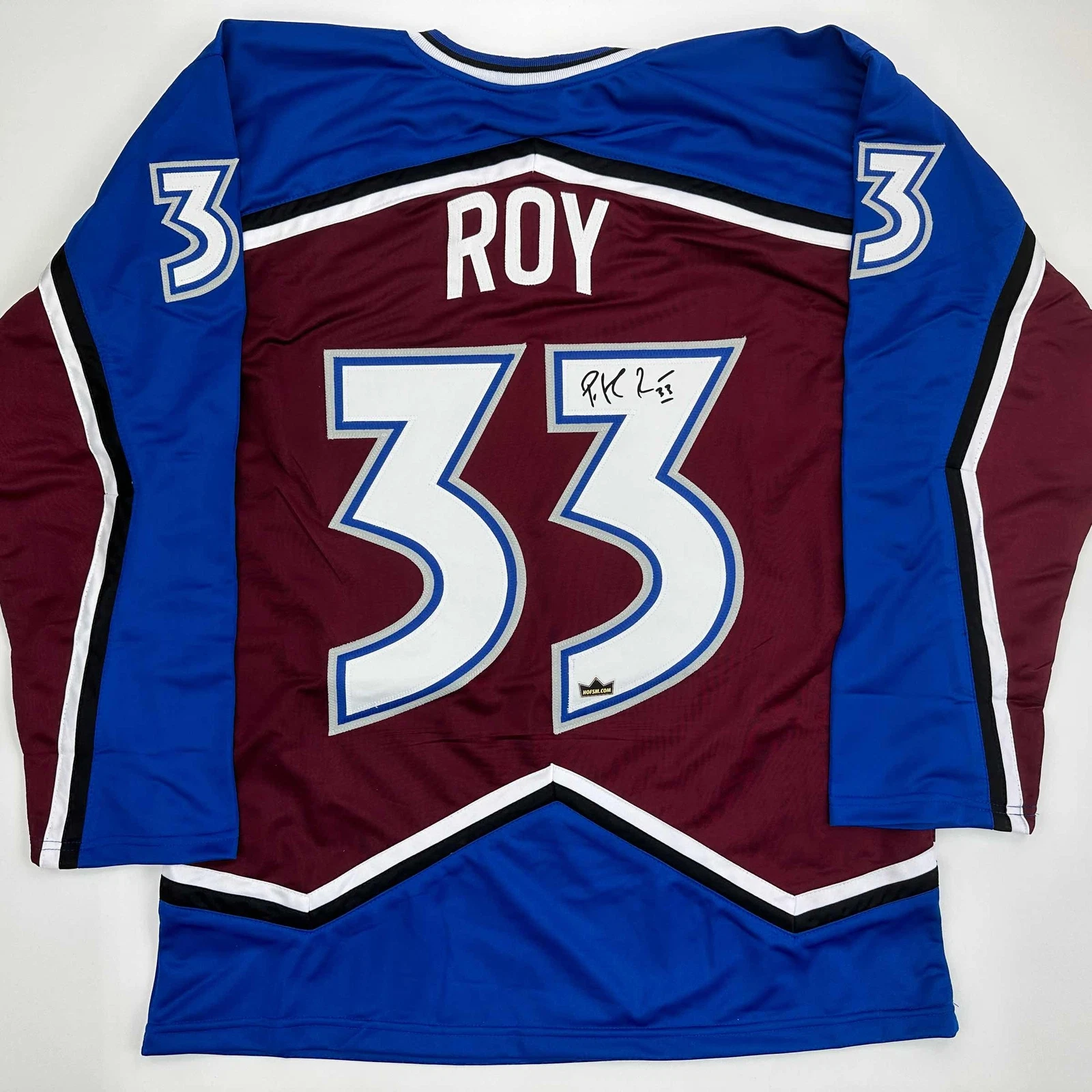 Facsimile Autographed Patrick Roy Colorado Maroon Reprint Jersey Size Men's XL