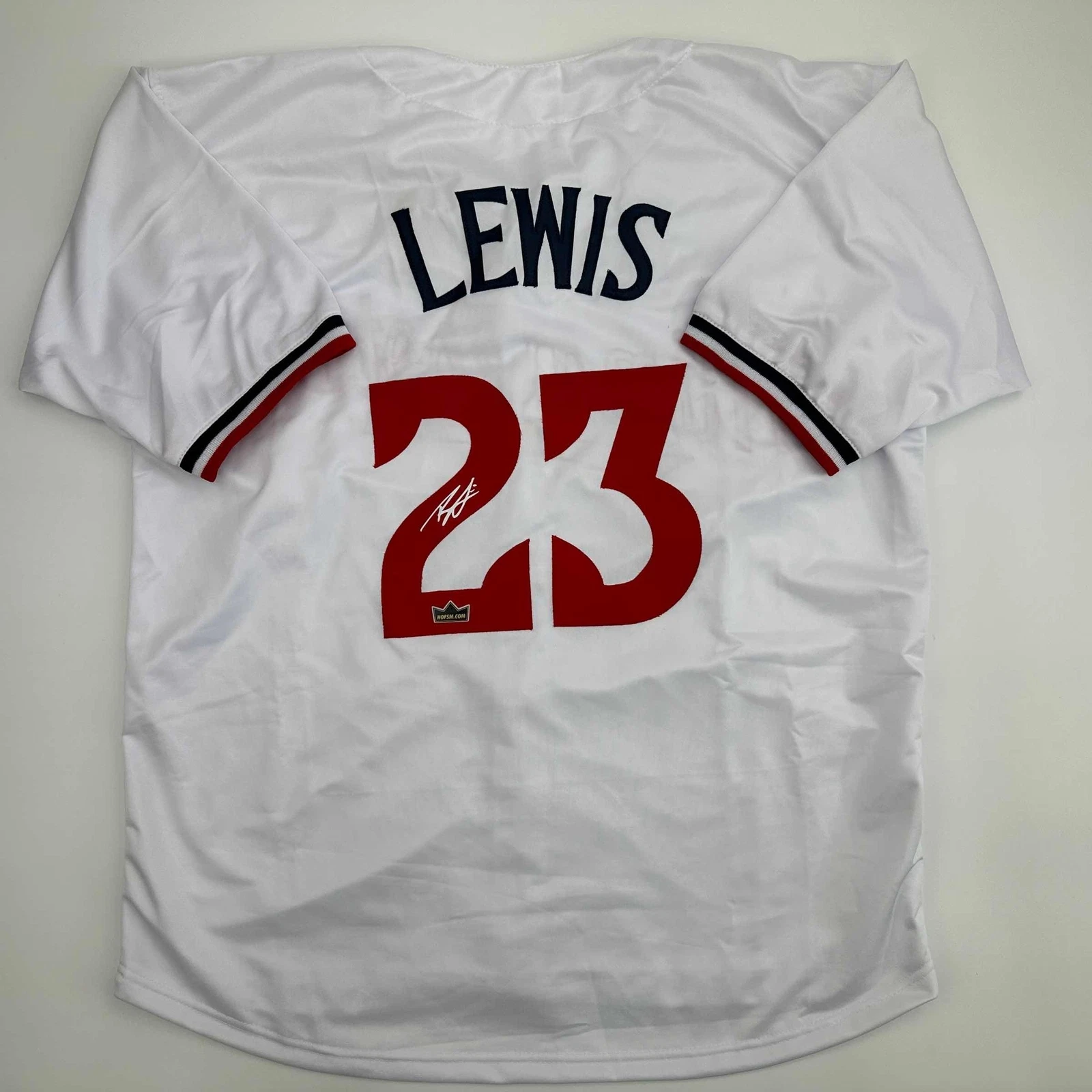 Facsimile Autographed Royce Lewis Minnesota White Reprint Jersey Size Men's XL