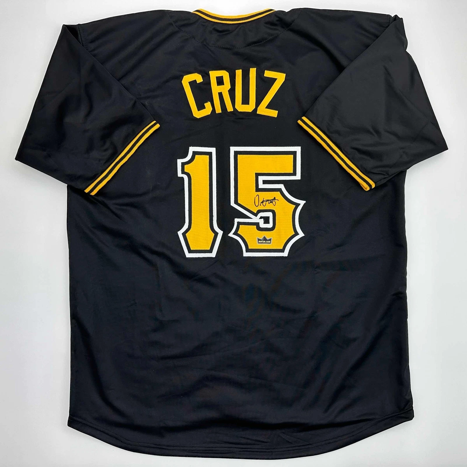 Facsimile Autographed Oneil Cruz Pittsburgh Black Reprint Jersey Size Men's XL