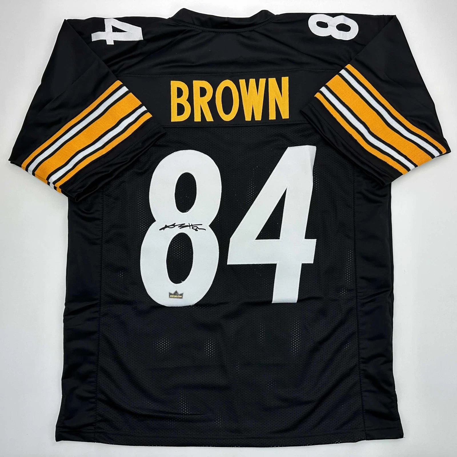 Facsimile Autographed Antonio Brown Pittsburgh Black Reprint Jersey Size Mens XL