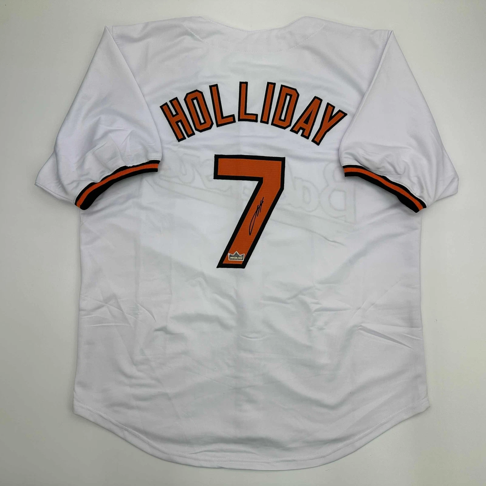 Facsimile Autographed Jackson Holliday Baltimore White Reprint Jersey Men's XL