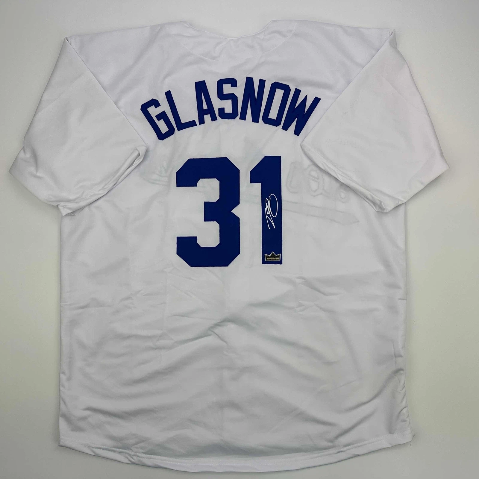 Facsimile Autographed Tyler Glasnow Los Angeles LA White Reprint Jersey Men's XL