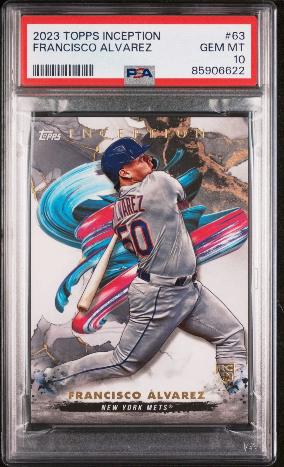 Graded 2023 Topps Inception Francisco Alvarez #63 Rookie RC Baseball Card PSA 10