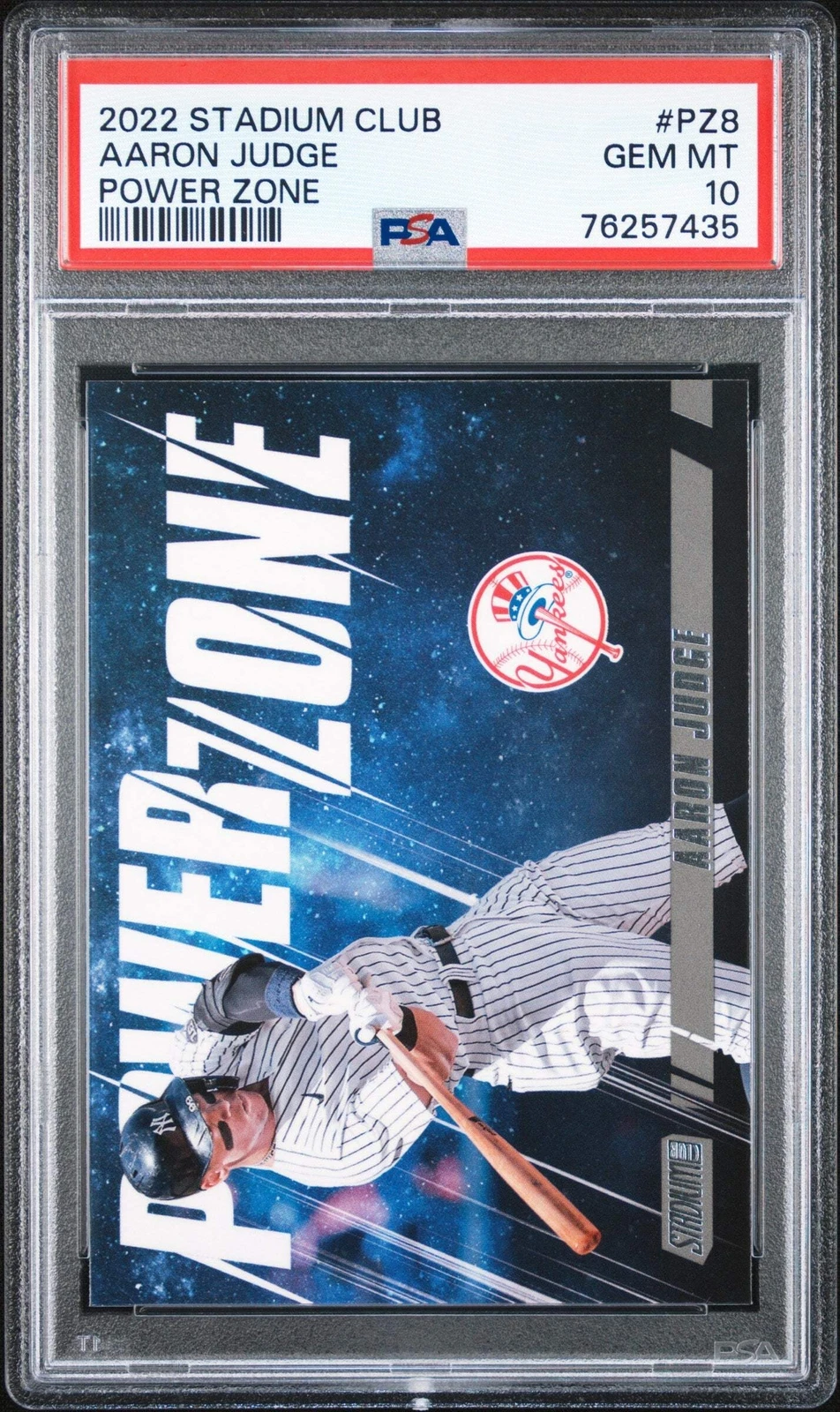 Graded 2022 Topps Stadium Club Aaron Judge #PZ8 Power Zone Baseball Card PSA 10