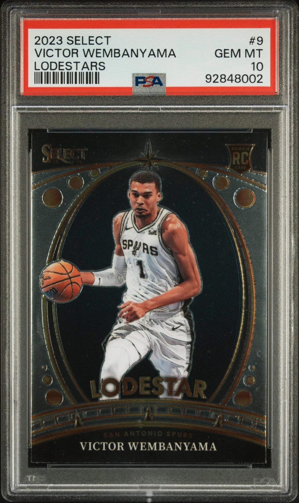 Graded 2023 Select Victor Wembanyama #9 Lodestars RC Basketball Card PSA 10 Gem