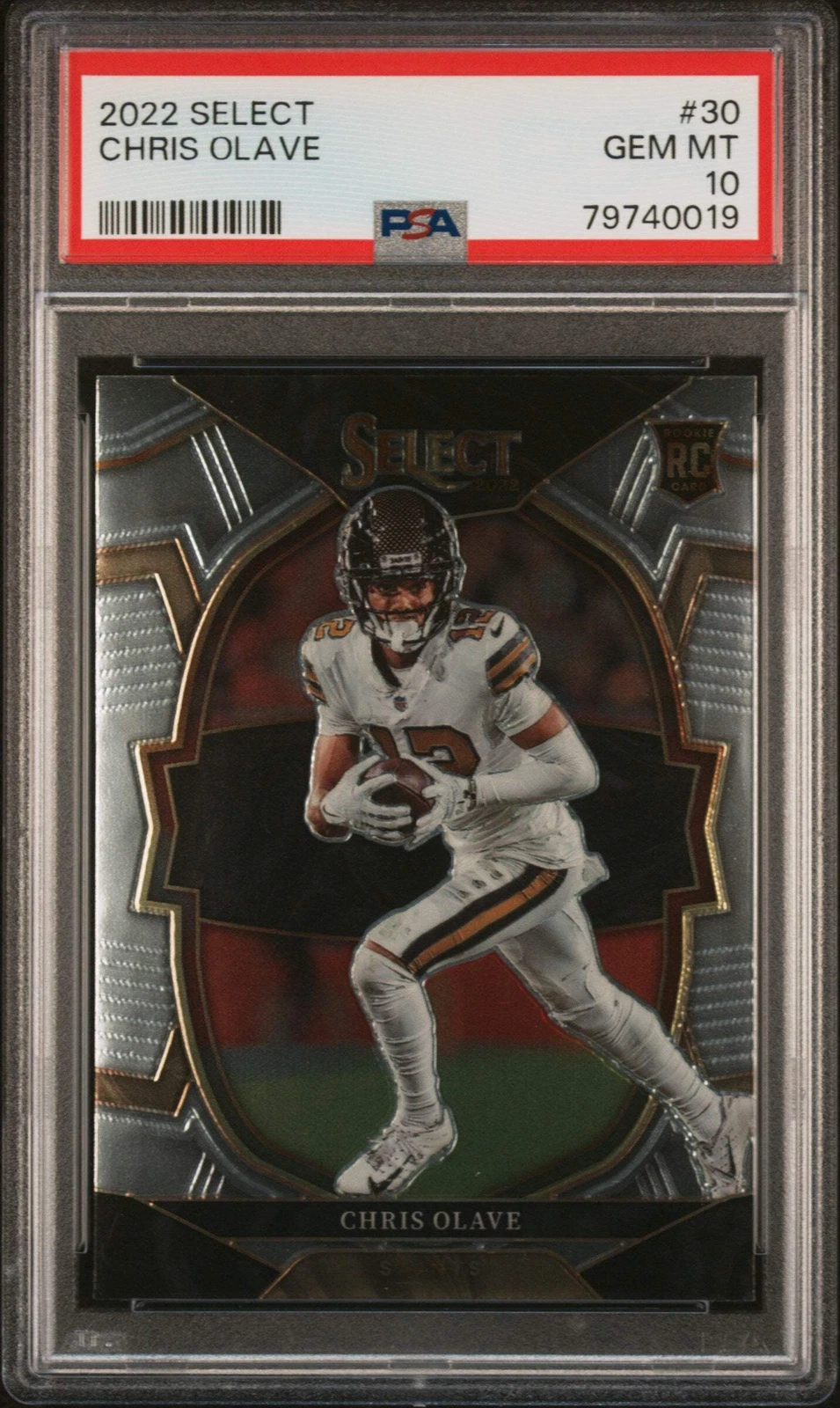 Graded 2022 Panini Select Chris Olave #30 Rookie RC Football Card PSA 10 Gem