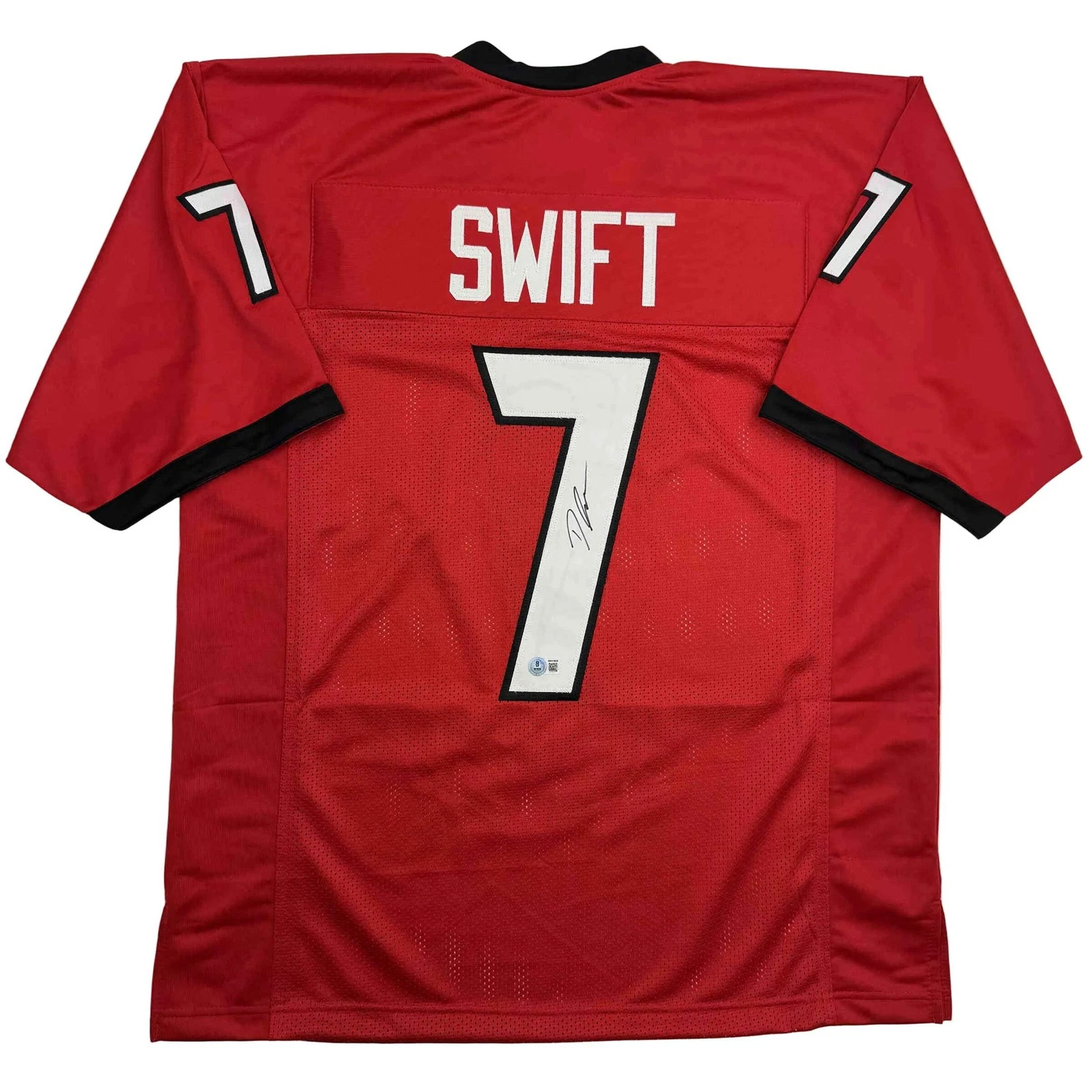 Autographed/Signed D'ANDRE SWIFT Georgia Red College Football Jersey JSA COA