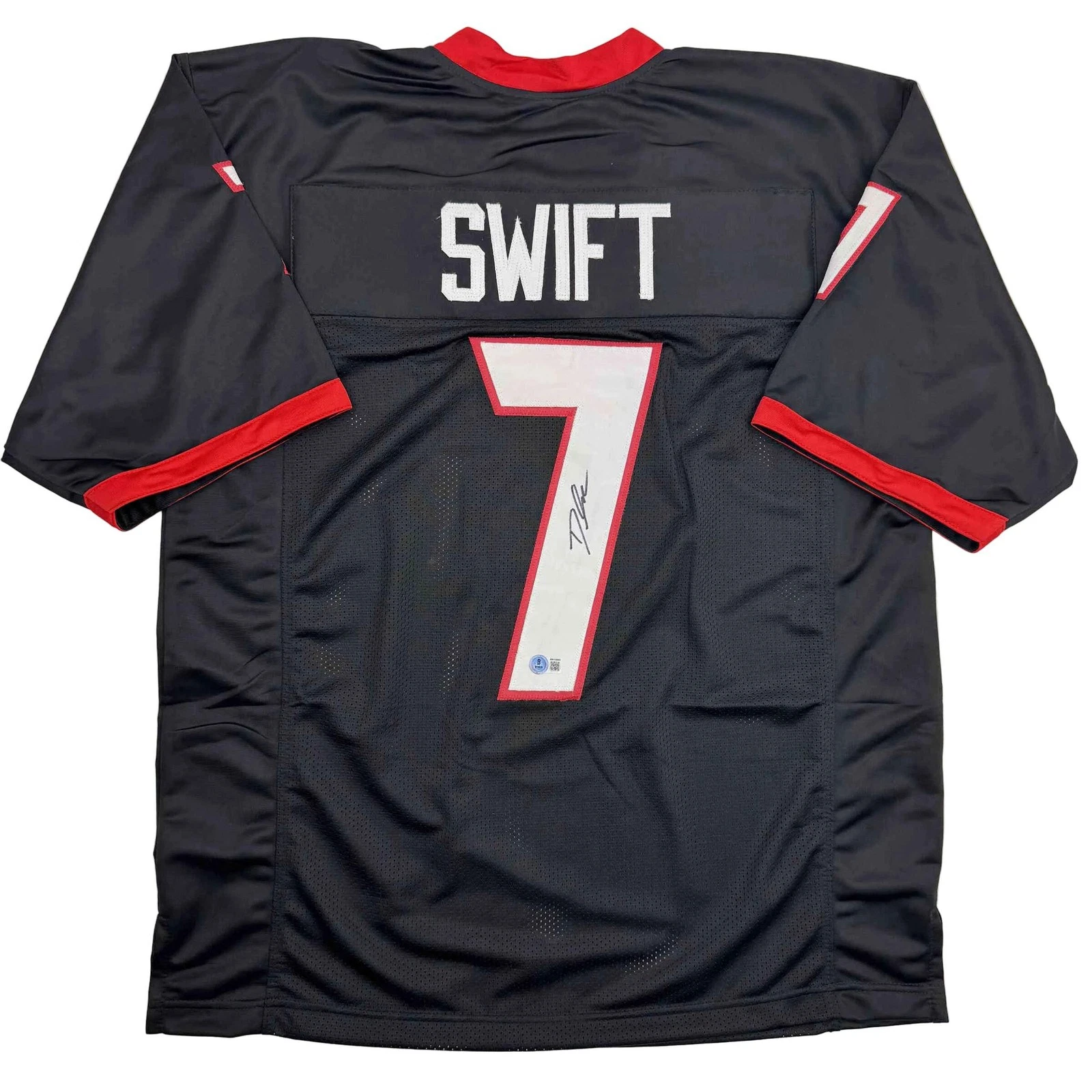 Autographed/Signed D'ANDRE SWIFT Georgia Black College Football Jersey JSA COA