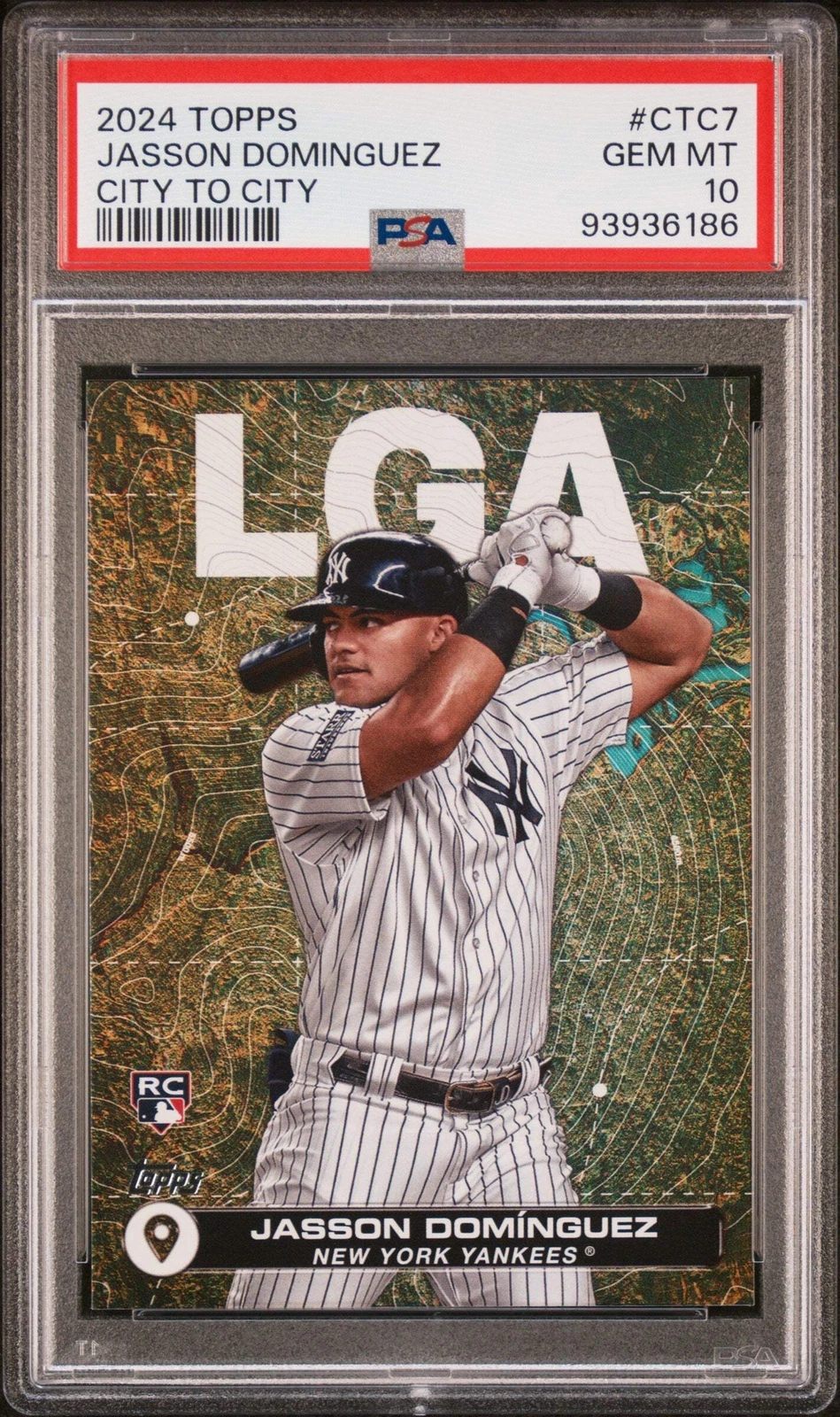 Graded 2024 Topps Jasson Dominguez #CTC7 City to City RC Baseball Card PSA 10