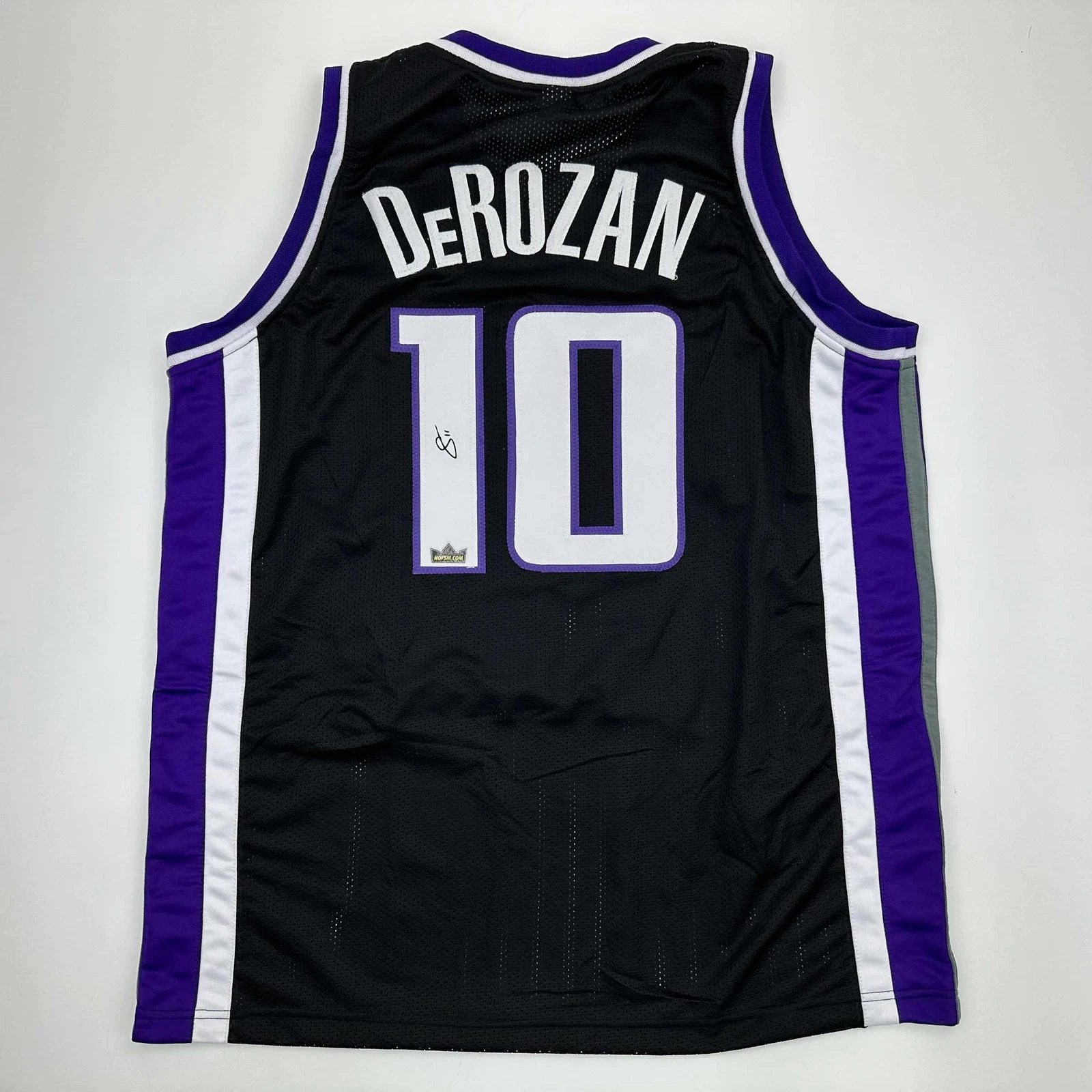 Facsimile Autographed DeMar DeRozan Sacramento Black Basketball Jersey Men's XL