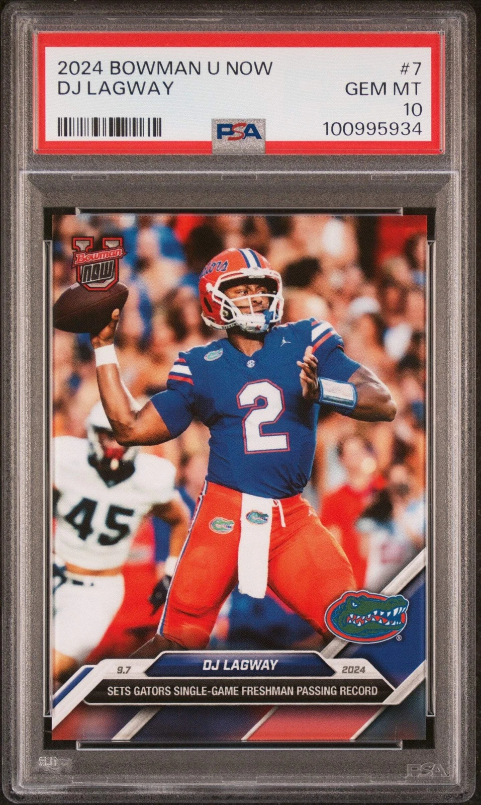 Graded 2024 Topps Bowman U Now DJ Lagway #7 Rookie RC Football Card PSA 10