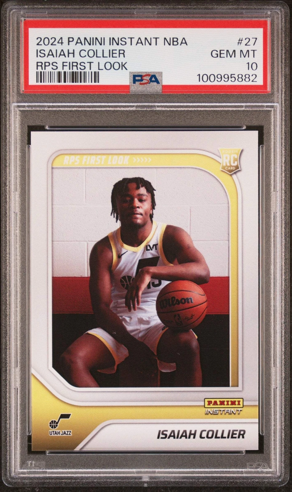 Graded 2024 Panini Instant Isaiah Collier #27 RPS Rookie Basketball Card PSA 10