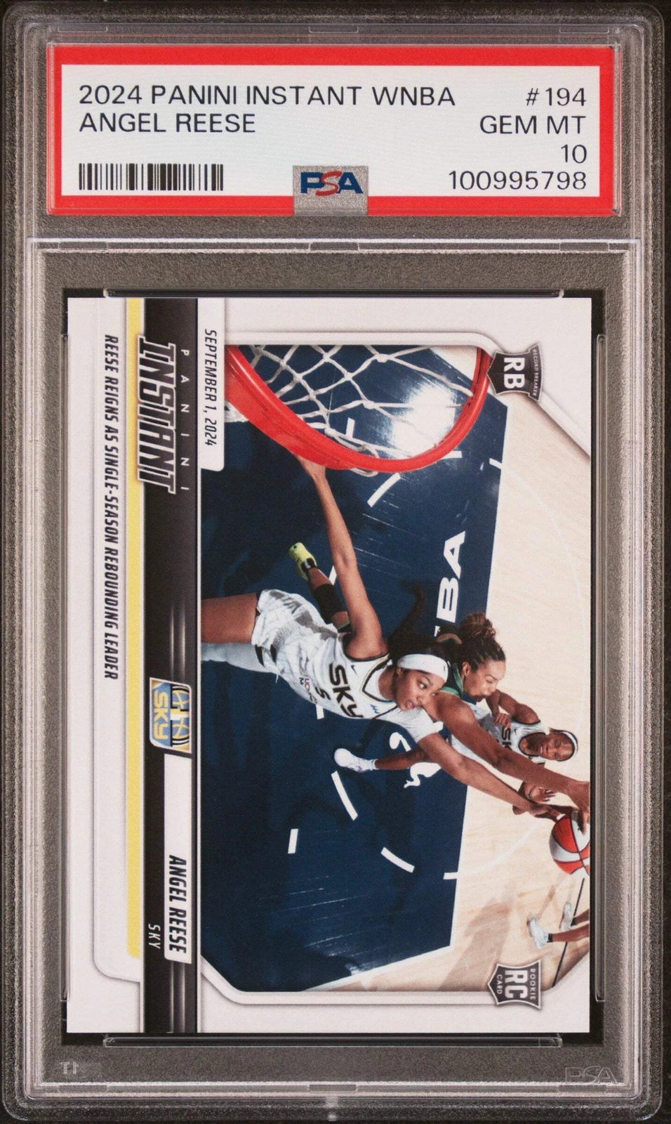 Graded 2024 Panini Instant WNBA Angel Reese #194 Rookie  Basketball Card PSA 10