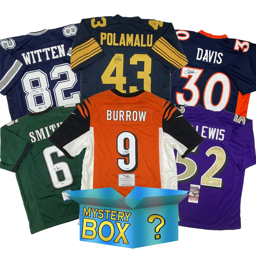 Autographed/Signed Football DIAMOND Series 2 Jersey Mystery Box PSA JSA BAS COA