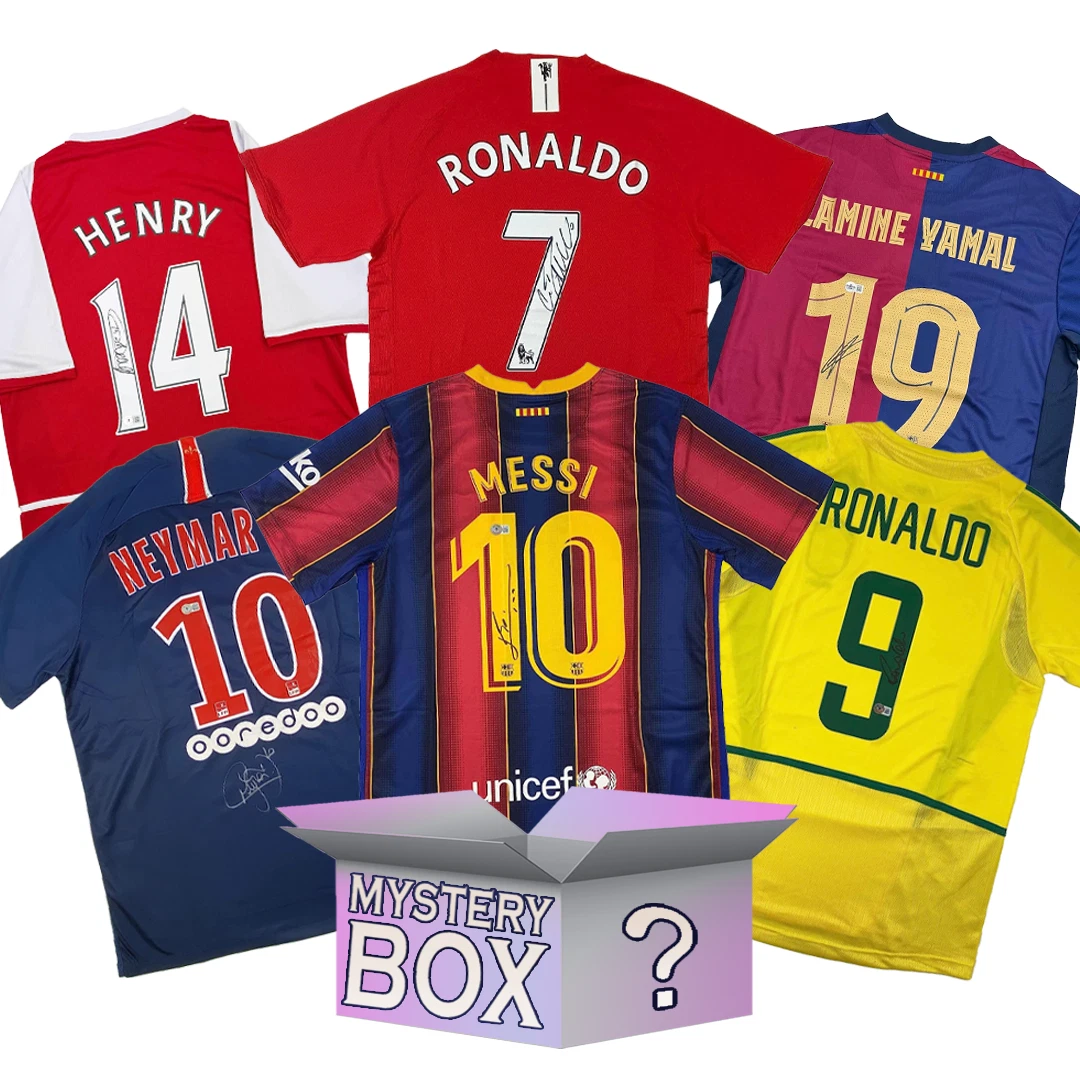 Soccer Legends Autographed/Signed Jersey Mystery Box with PSA JSA or Beckett COA