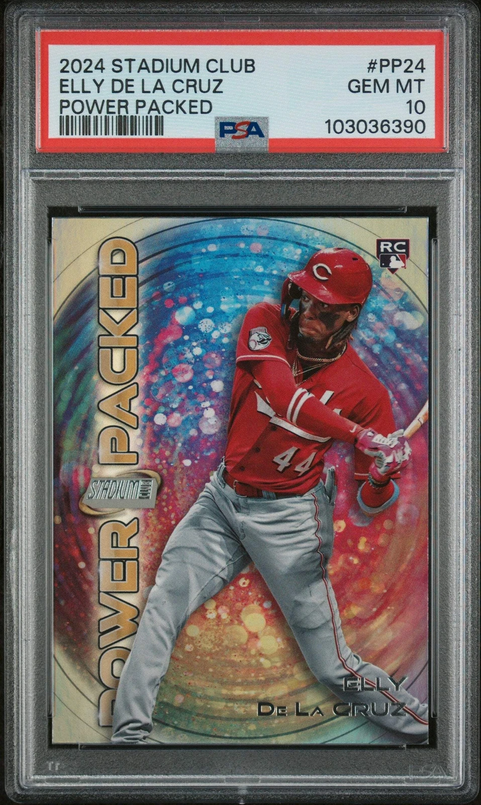 Graded 2024 Stadium Club Elly De La Cruz #PP24 Power Packed Baseball Card PSA 10
