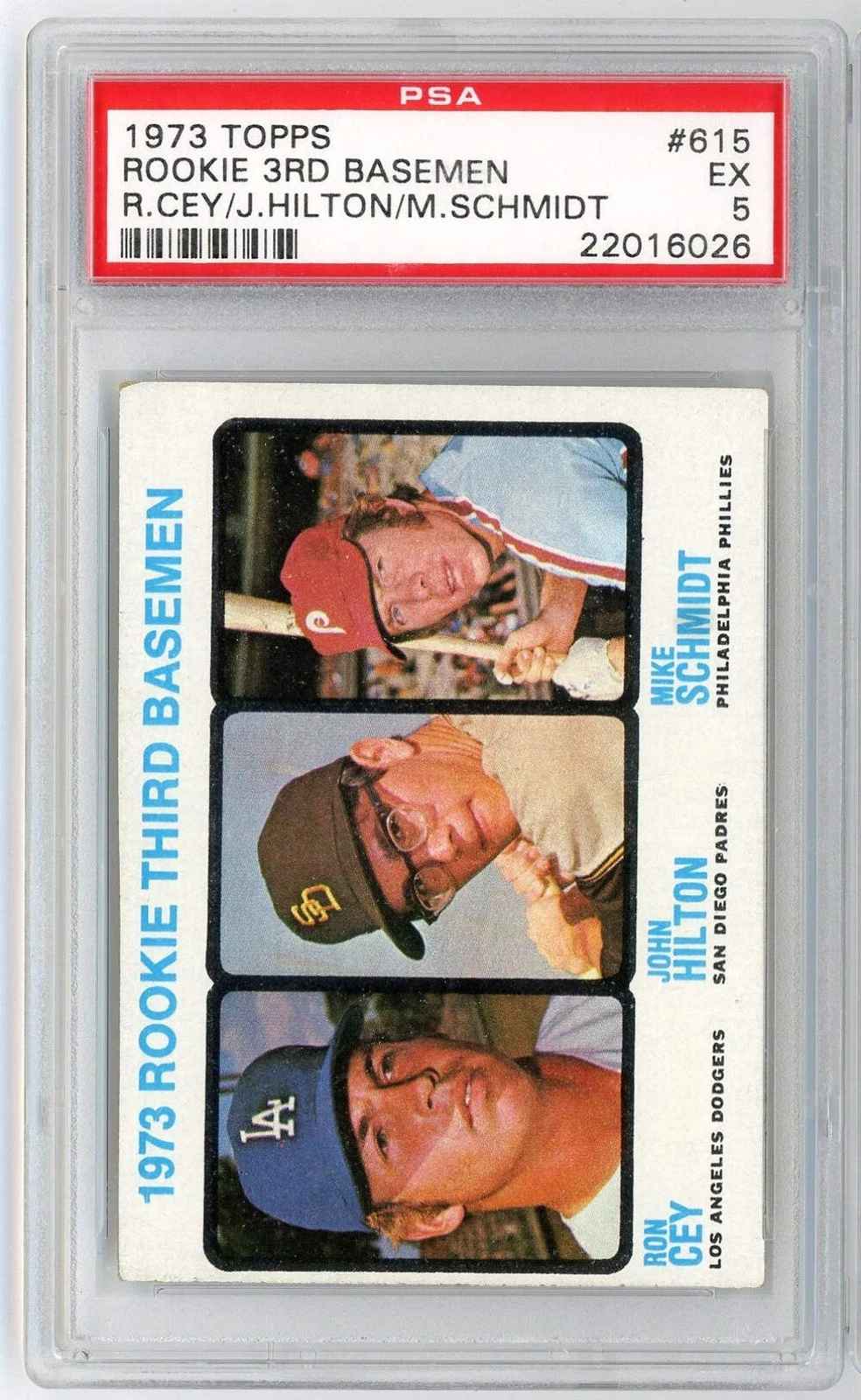 Graded 1973 Topps Mike Schmidt #615 Rookie RC Baseball Card PSA 5 EX