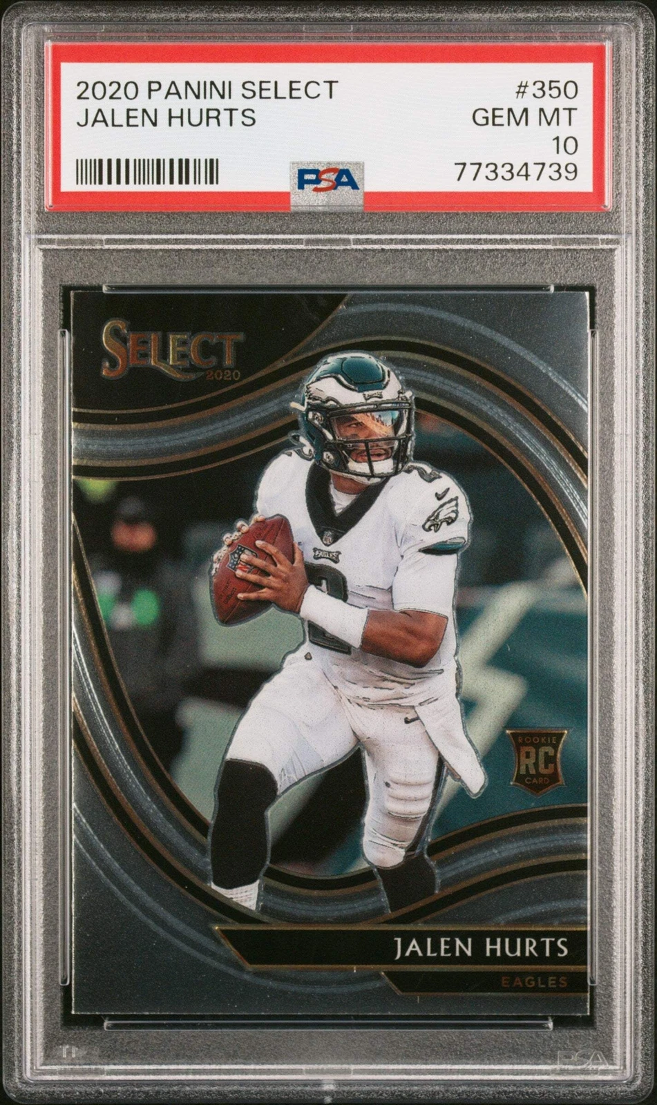 Graded 2020 Panini Select Jalen Hurts #350 Rookie RC Football Card PSA 10 Gem