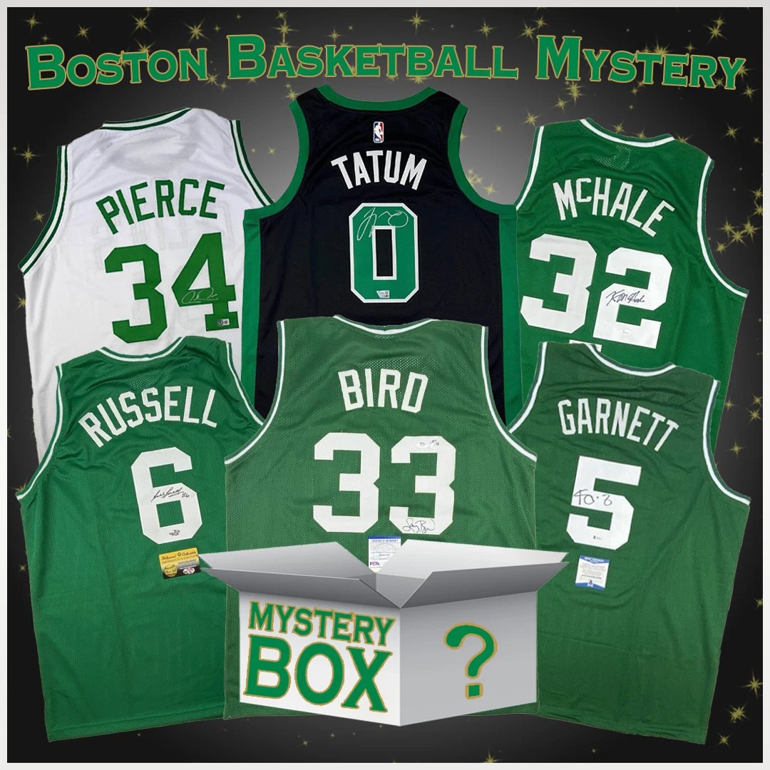 Autographed/Signed Boston Basketball Jersey Mystery Box PSA JSA or Beckett COA