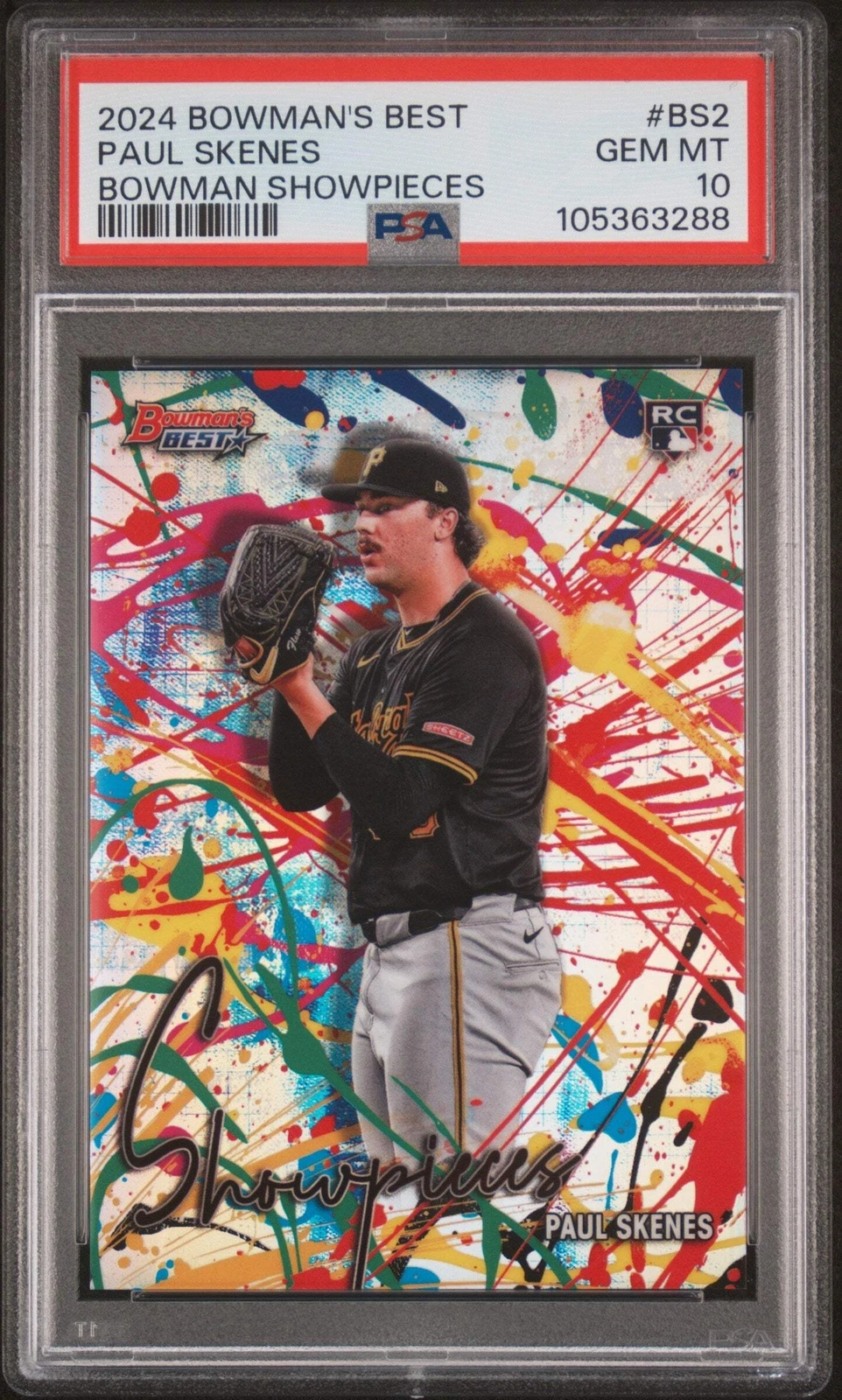 Graded 2024 Bowmans Best Paul Skenes #BS2 Showpieces RC Baseball Card PSA 10