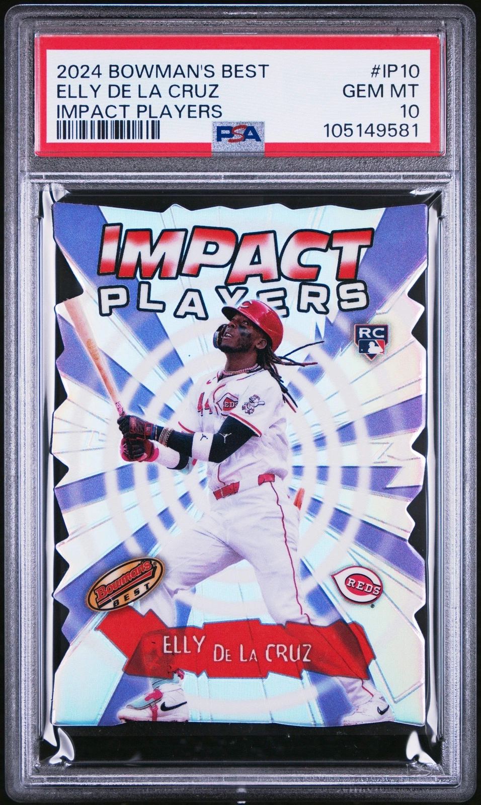 Graded 2024 Bowmans Best Elly De La Cruz #IP10 Impact RC Baseball Card PSA 10
